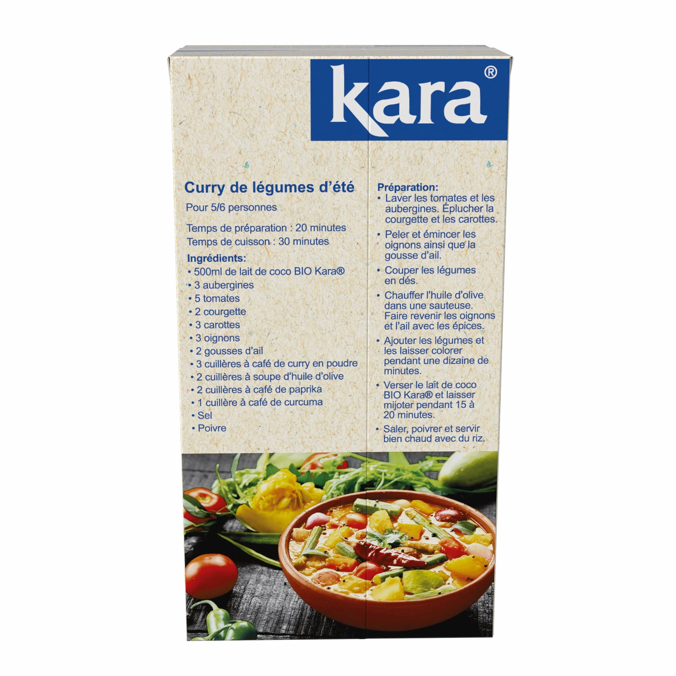 KARA - Lait De Coco Bio - 500ml (Pack of 1)