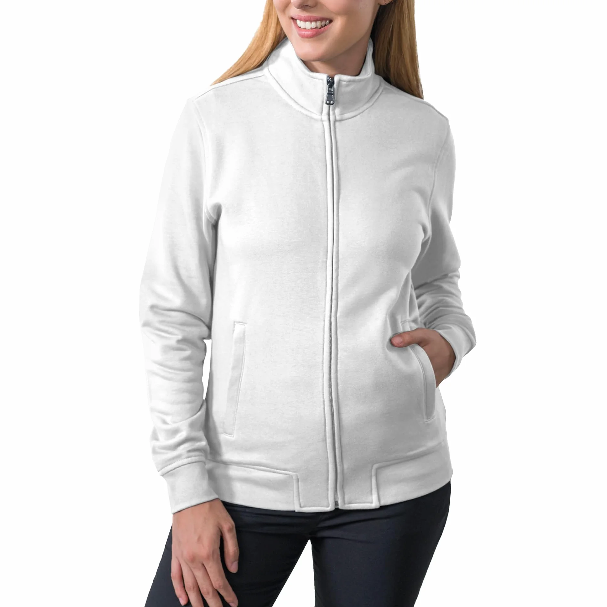 HRM Veste zippée Femme Premium 360 g/m² 70% Coton 30% Polyester recyclé
