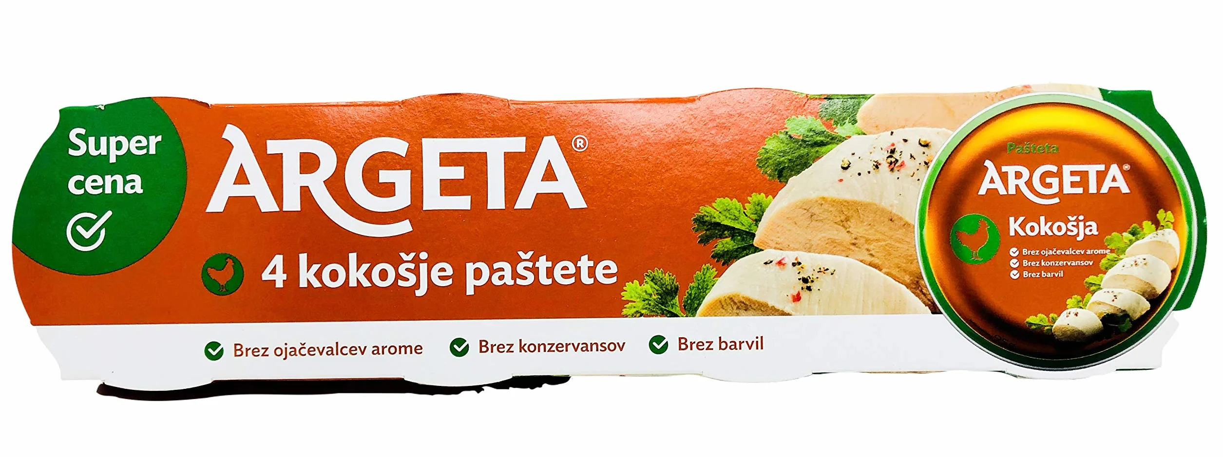 Argeta Patè Sans conservateurs en bocal (Coffret Cadeau Poulet 12 Boîtes 95 gr, 95 Grammes)
