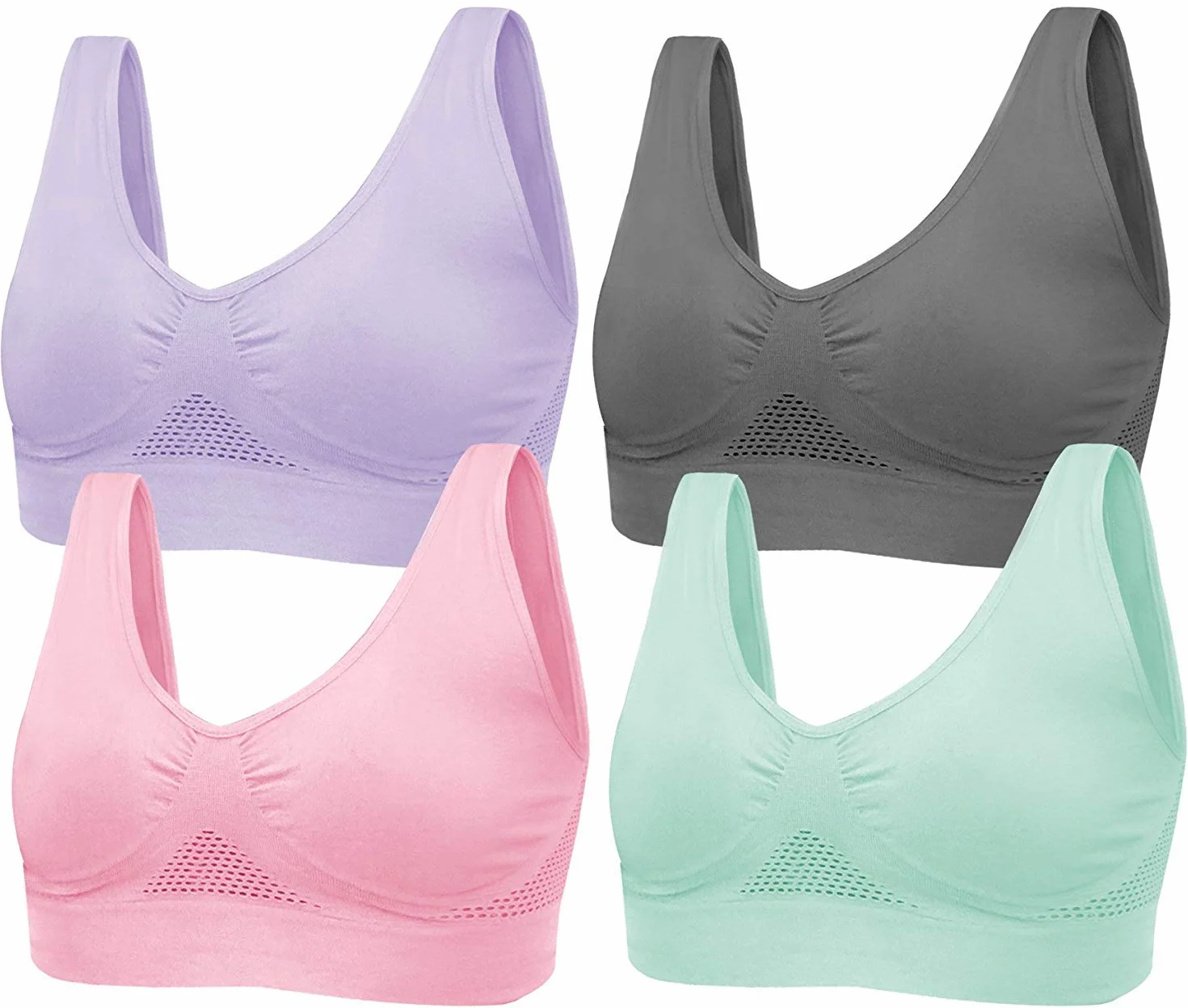Soutien-Gorge sans Armatures Lot de 4 Sport sans Couture Confortable