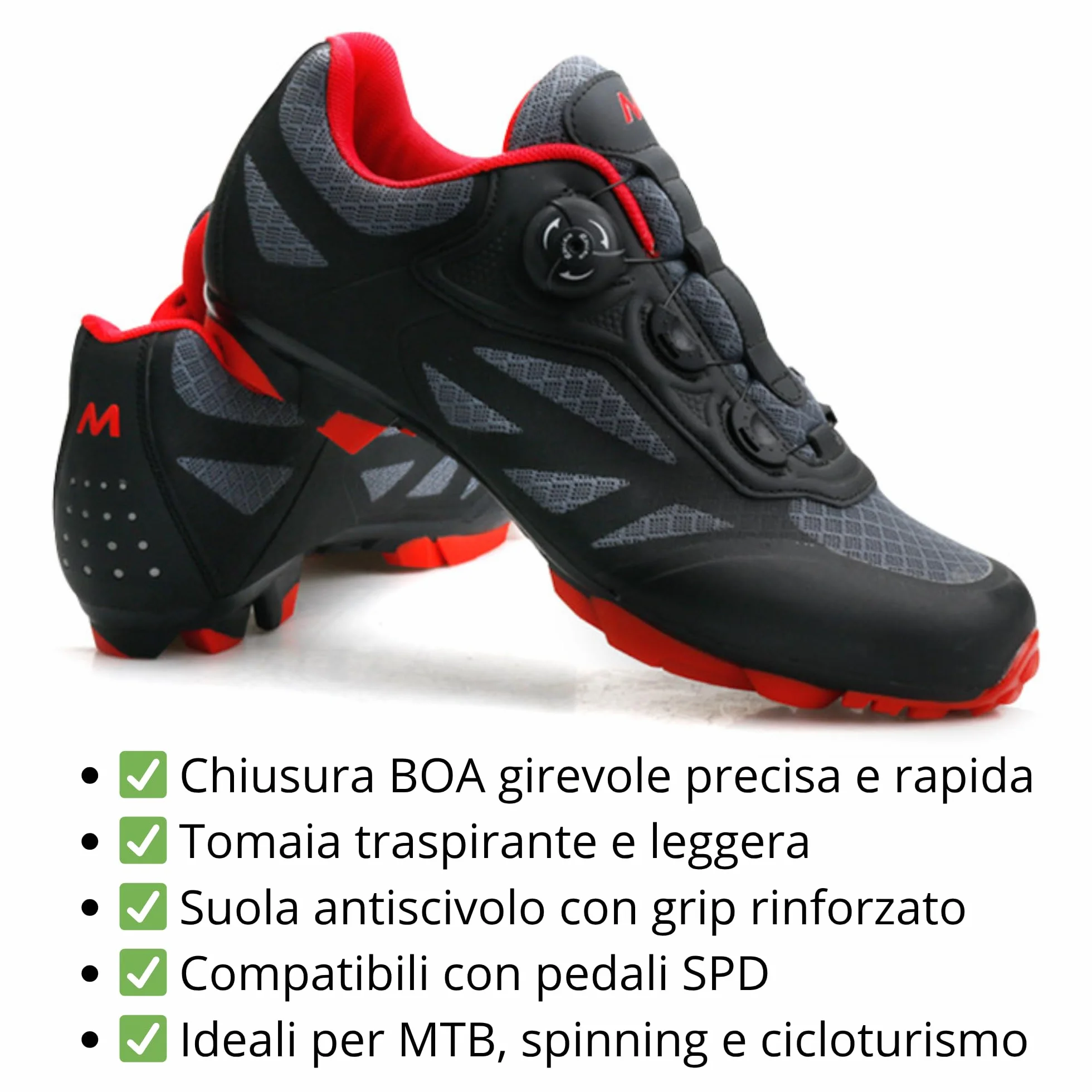 Msport Chaussures Cyclisme VTT Professionnel Respirant Antidérapant Compatible SPD