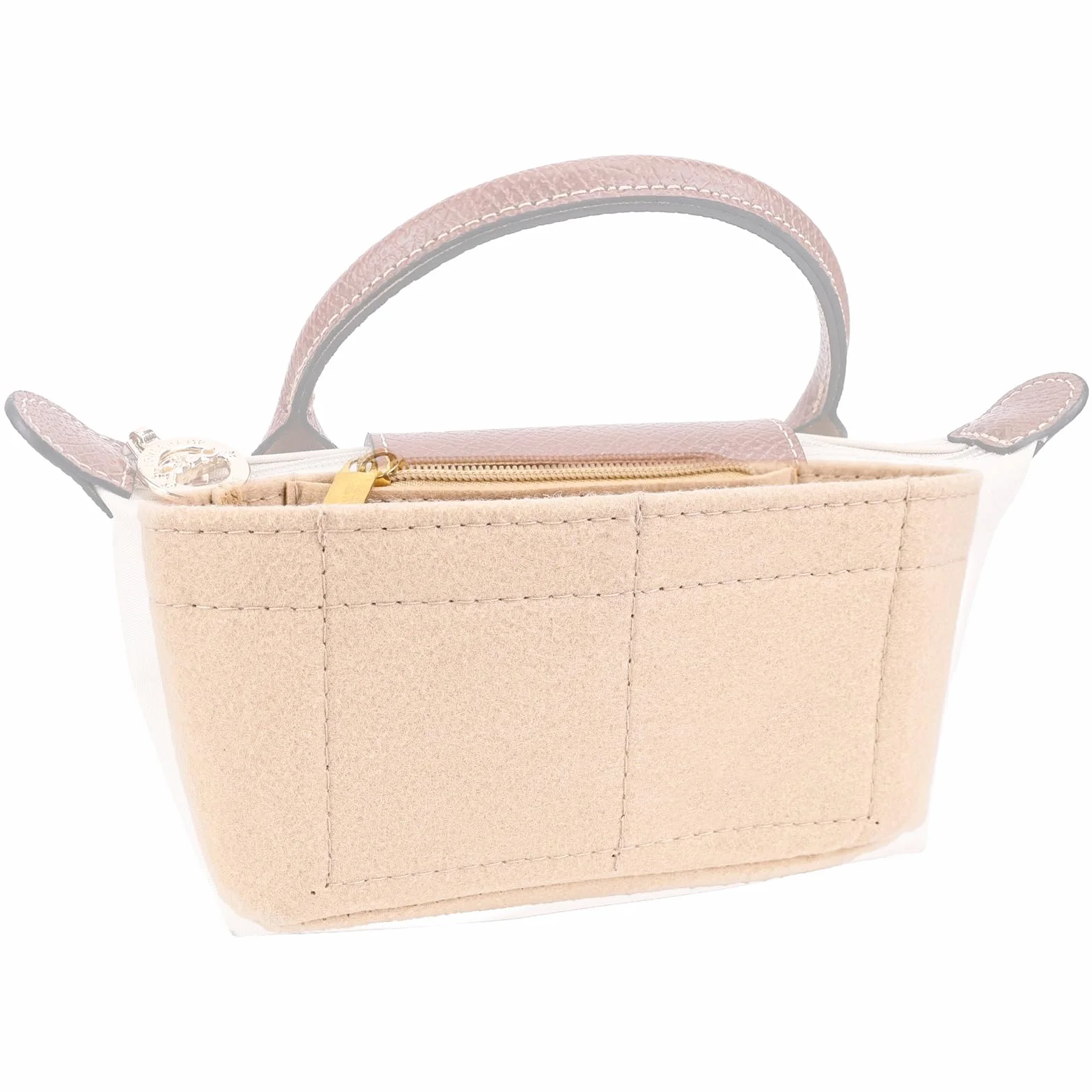 GADITIEK Organisateur de sac à main avec plusieurs poches, Beige-MINI