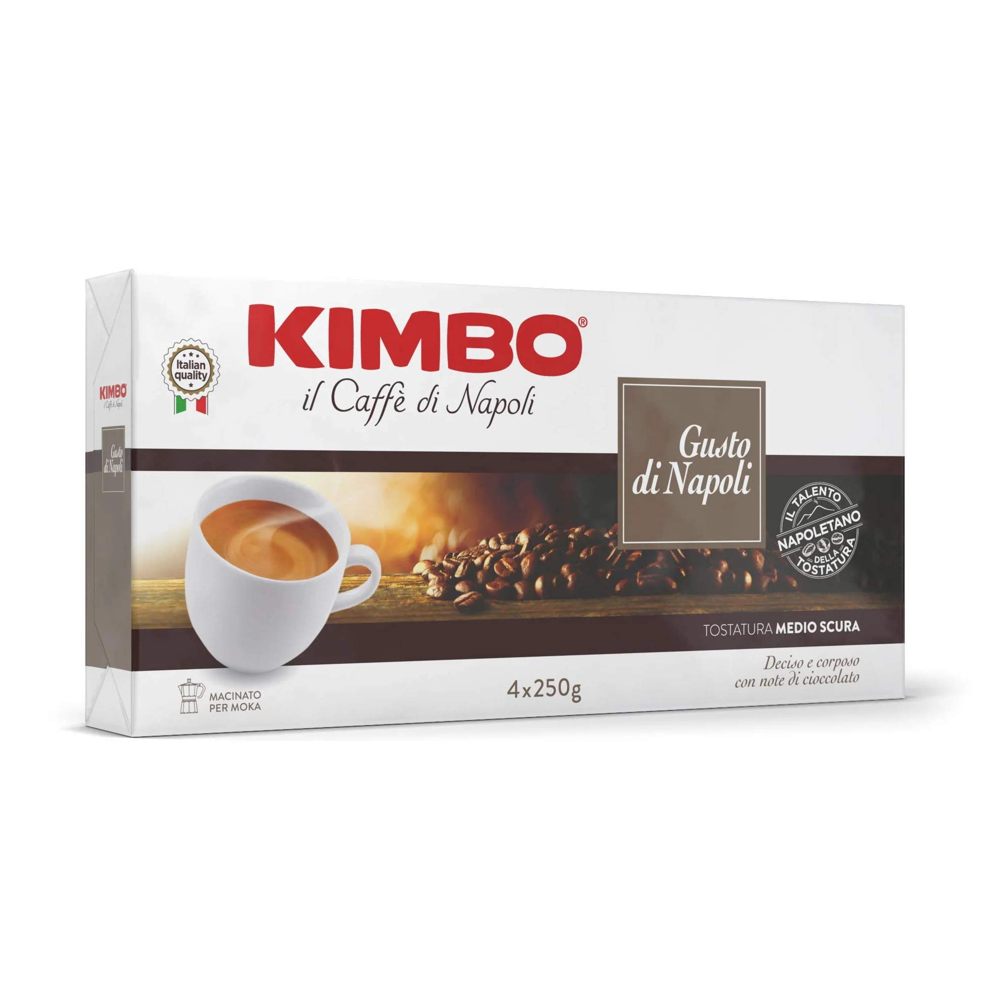CAFE MOULU GUSTO DI NAPOLI 4 X 250 G KIMBO