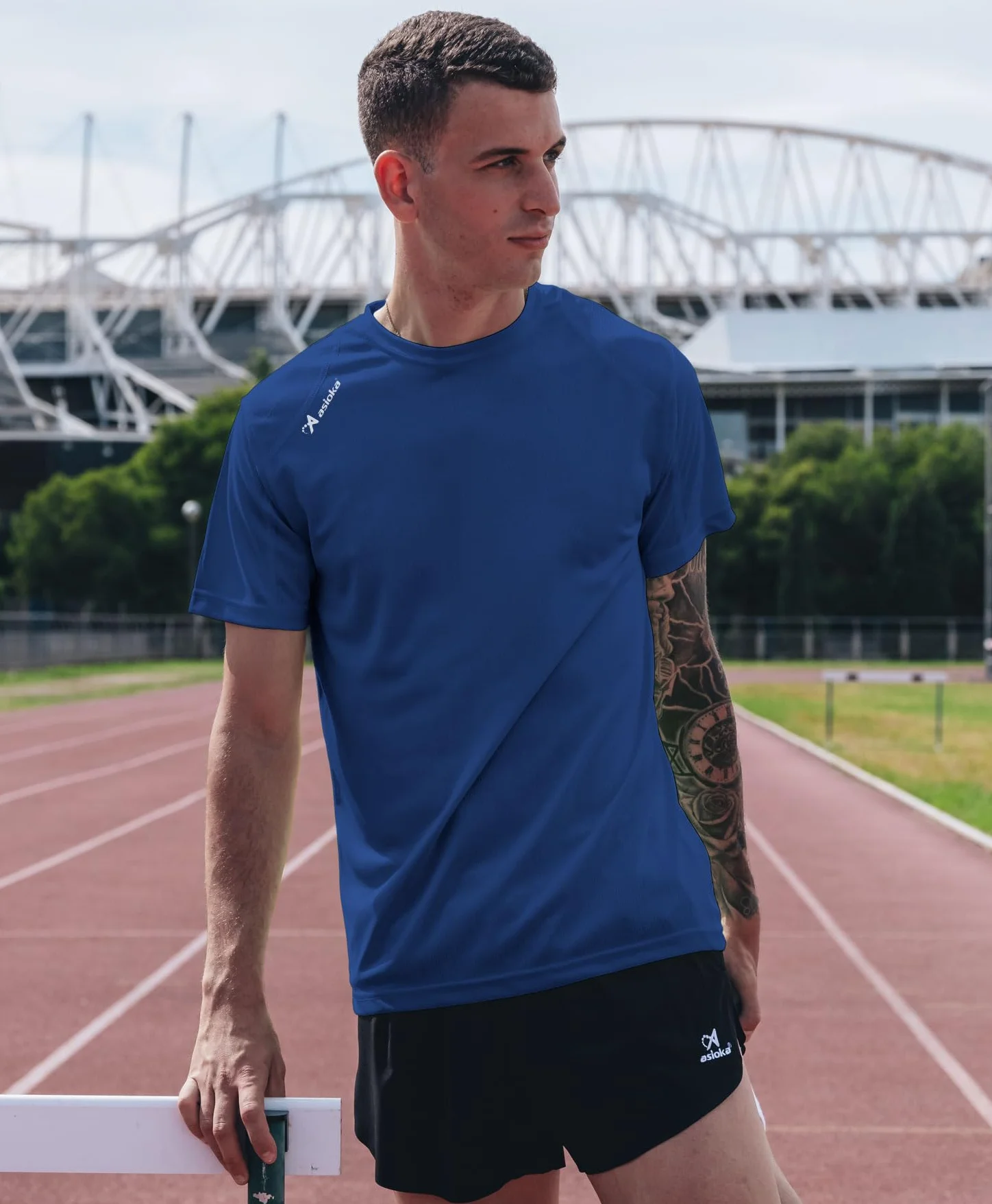 T-Shirt Technique Homme Sport Manches Courtes Mesh Vêtements Sport Été Respirants Séchage Rapide