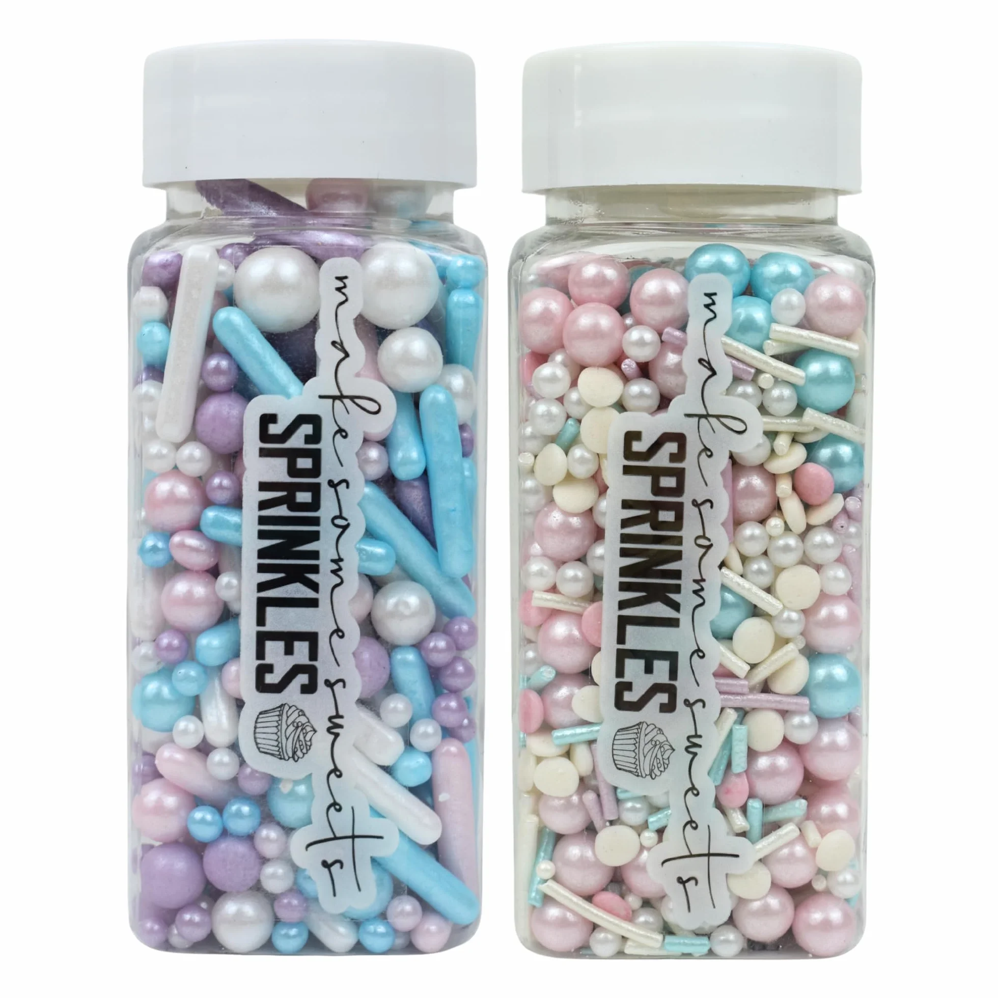 Décorations Pour Gâteaux MakeSomeSweets – BARBI CAKE & UNICORN SWEETS – Sprinkles comestibles de qualité supérieure - Vegan, sans huile de palme, 2x100 g