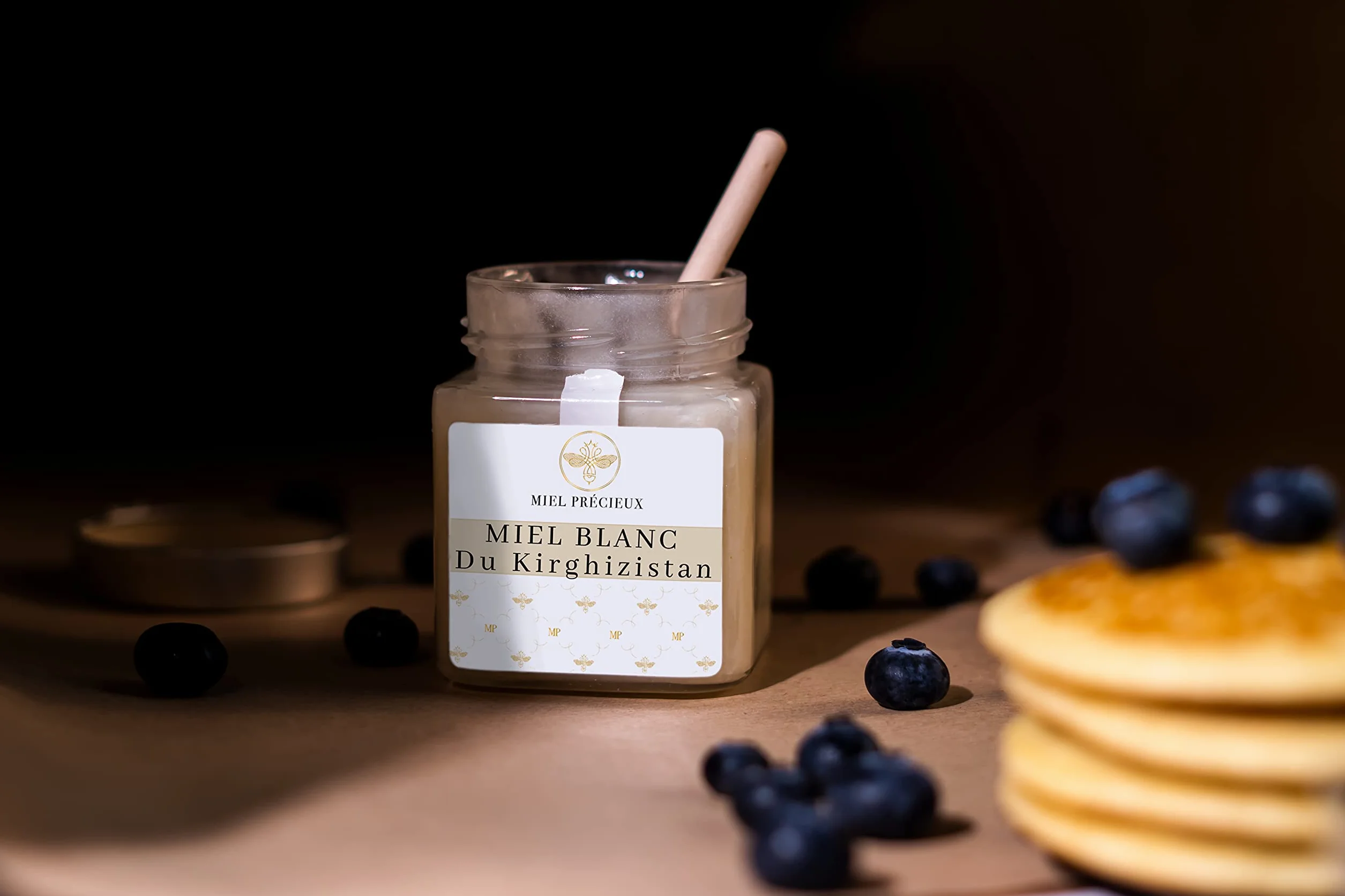 Miel Blanca de Kirguistán | Miel Cremosa Untable de Esparceta | No Pasteurizada 100% Pura | Color Marfil | Tarro Cristal 250g | Miel Précieux