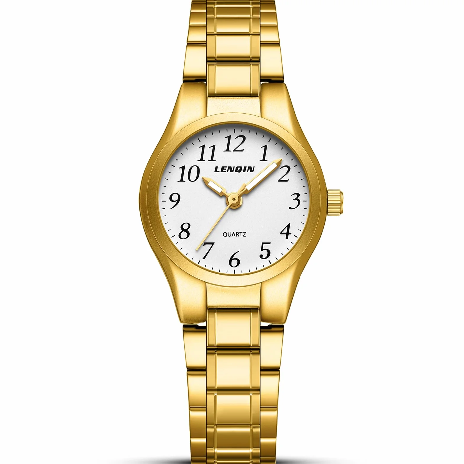 LN LENQIN Montre Femme Quartz analogique étanche Bracelet Acier Inoxydable