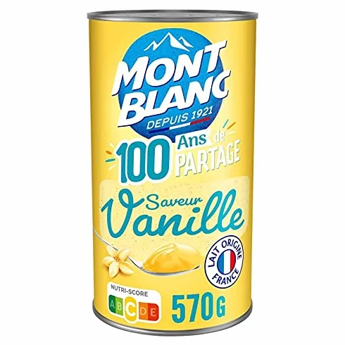MONT BLANC - Crème Dessert Vanille 570G - Lot De 2