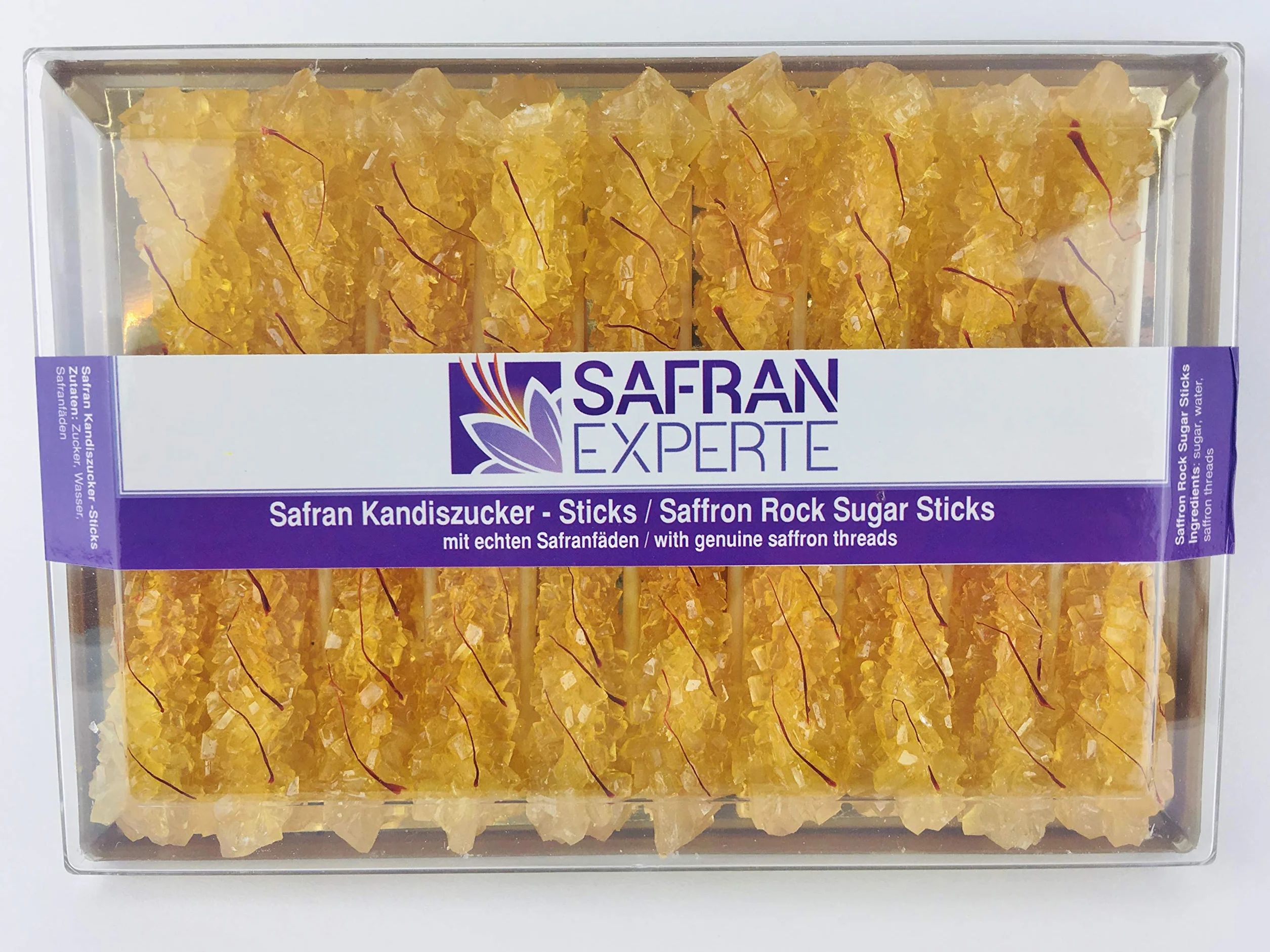 Safran - Lot de 3 boîtes de 19 bâtonnets chacune, au sirop de safran