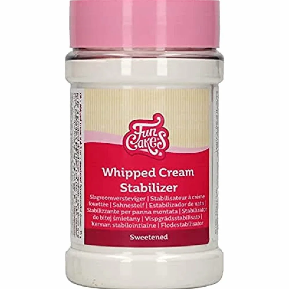 FunCakes Stabilisateur à Crème Fouettée: Poudre stabilisante sucrée, maintient la crème fouettée ferme, prête à l'emploi, 150 g.