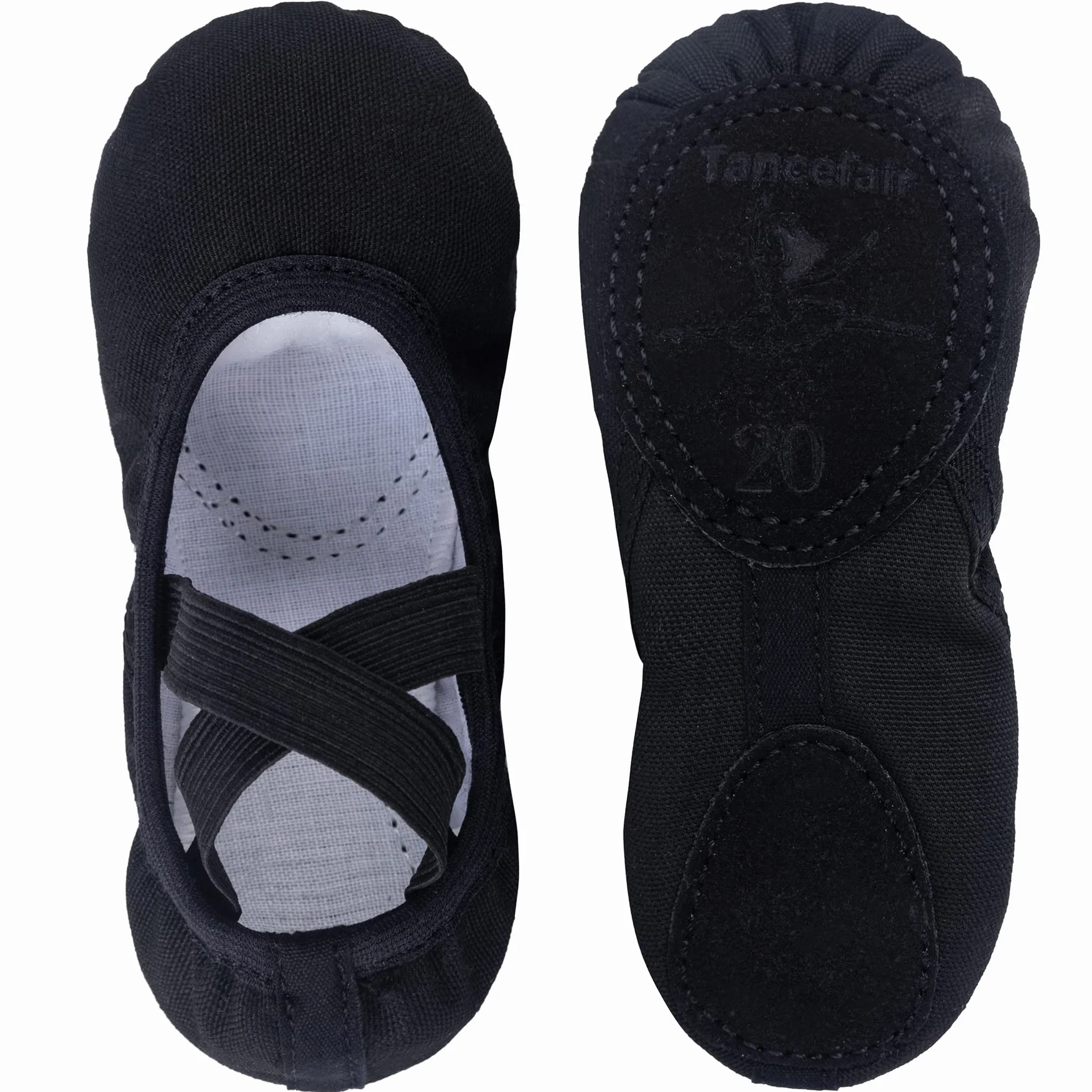 Chaussures de Danse Classique Ballet Toile Ballerine Demi-Pointe pour Enfants Filles