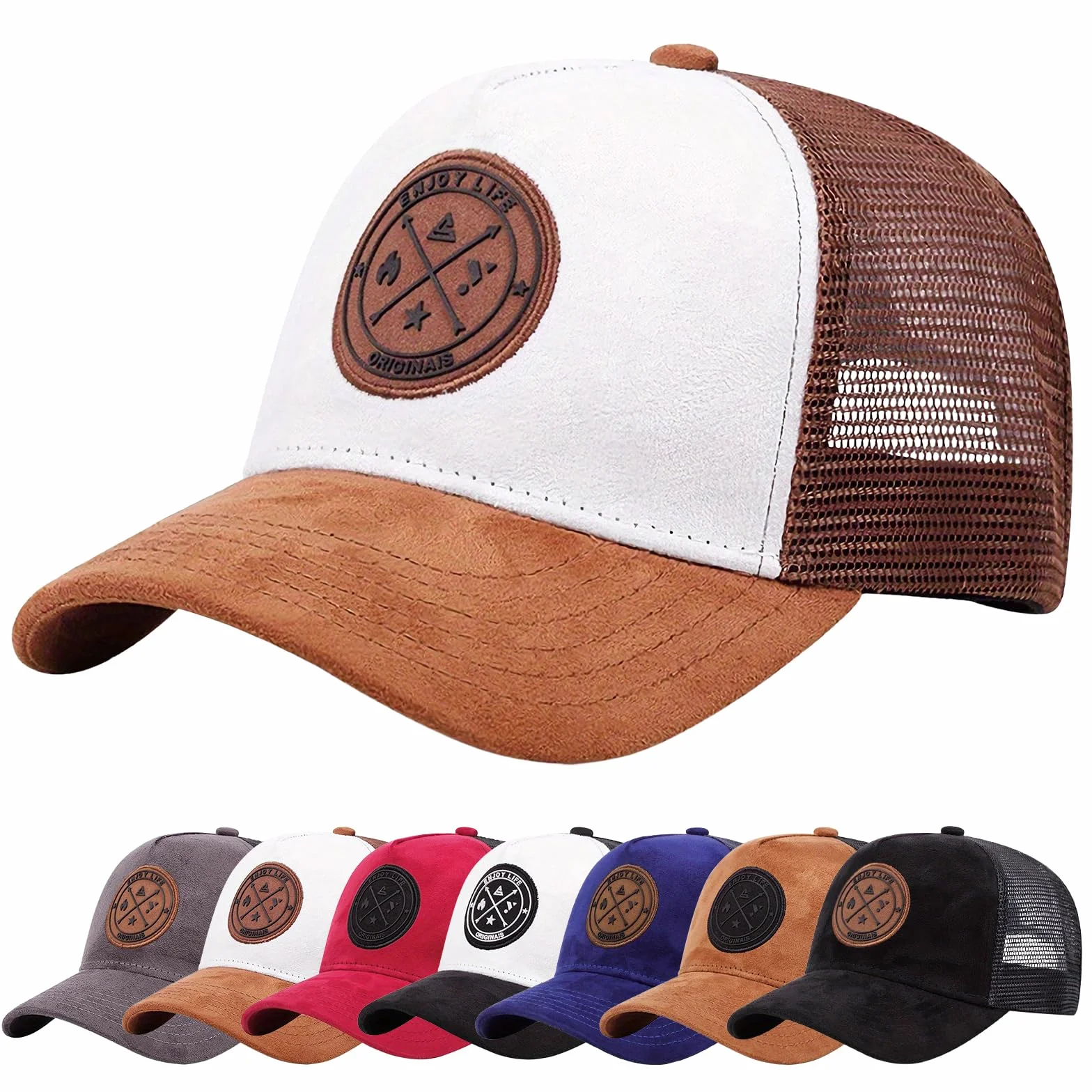 Casquette de Baseball Anti-UV Boucle en Metal Trucker Cap Broderie Maille