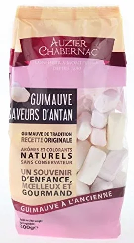 AUZIER CHABERNAC - Guimauve - Confiserie de Tradition - format spécial fêtes d’anniversaire et réception grand sac : (Saveur d’antan - Sac 300g.)