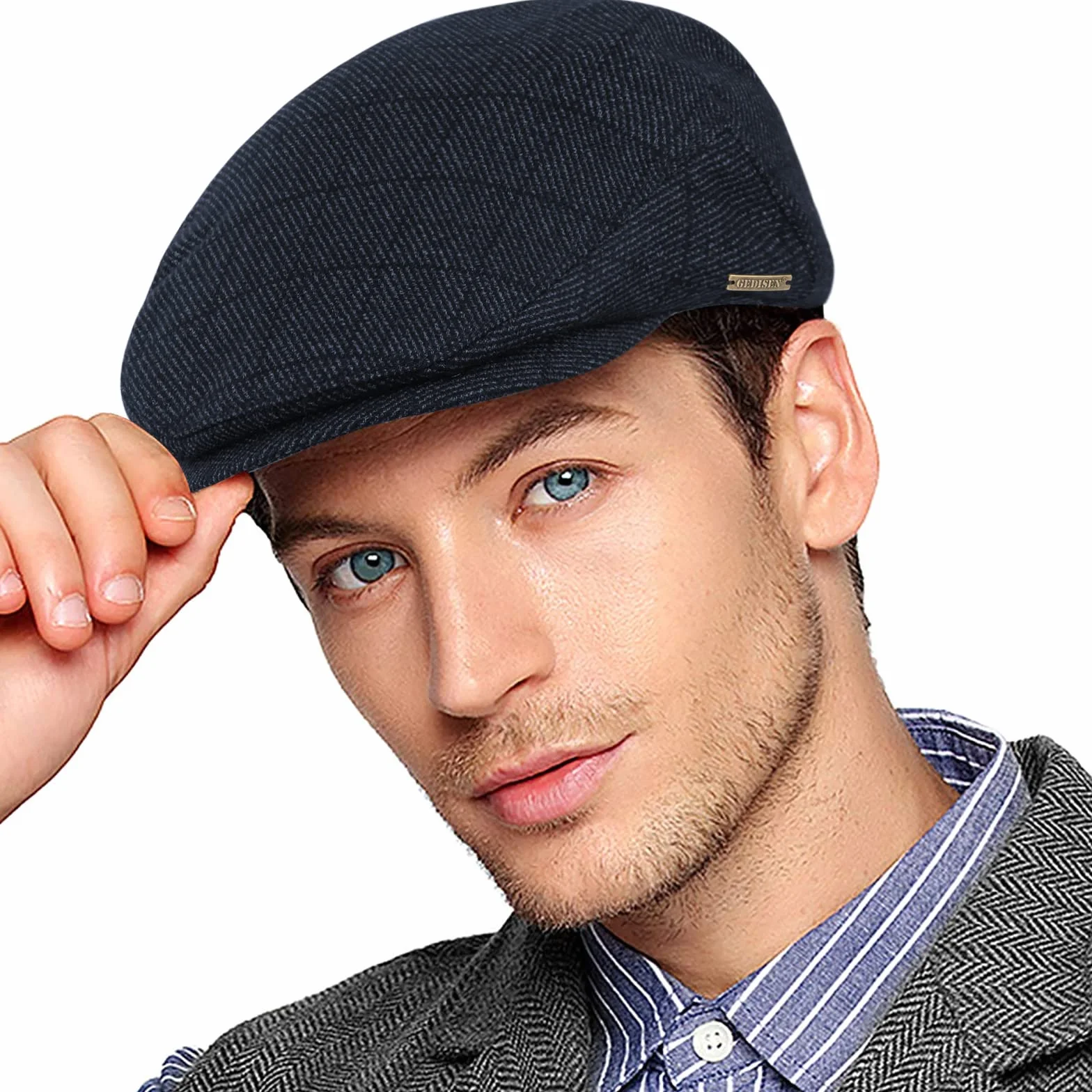 Béret Plate Homme Casquette Gatsby Chapeau Hiver