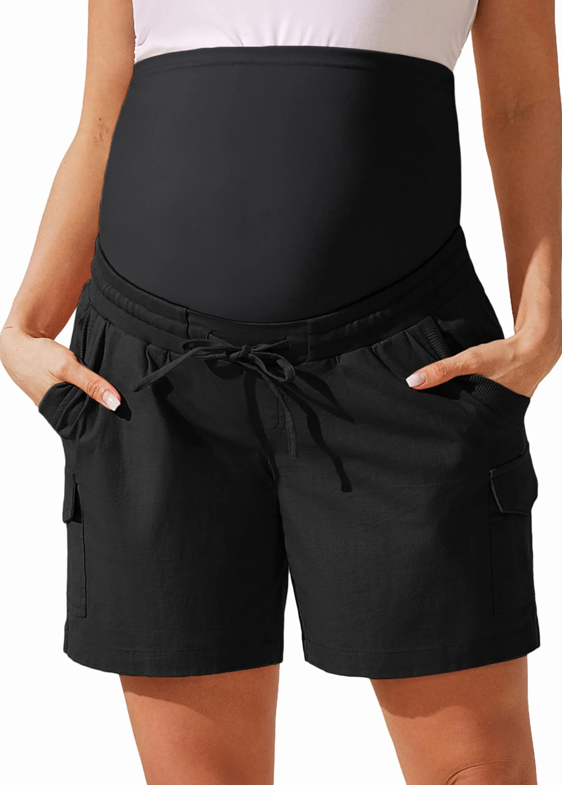 Maacie Short de grossesse avec bande ventrale été