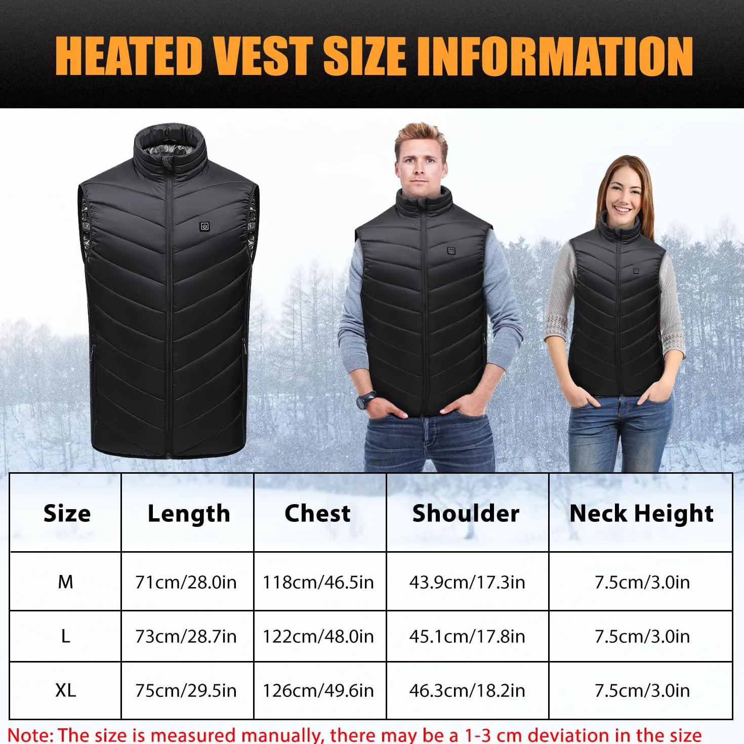 Veste Chauffante Intelligente Rechargeable avec Banque de Puissance Incluse pour Hommes et Femmes