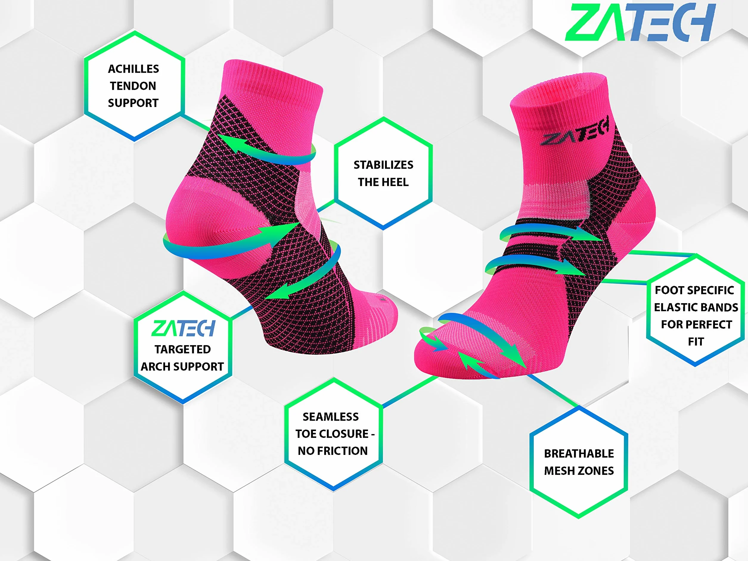 Chaussettes de compression fasciite plantaire soutien talon cheville voûte plantaire