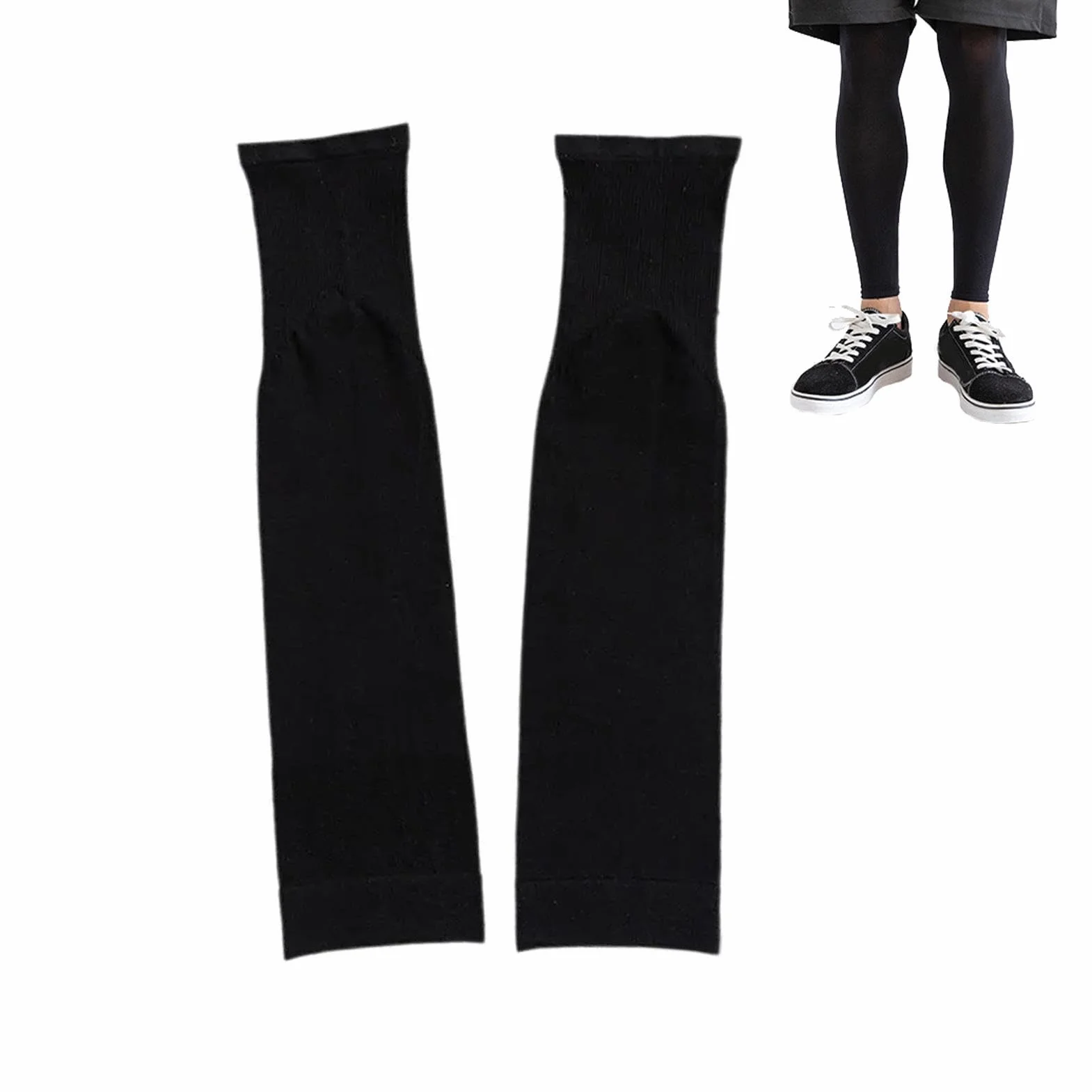 Manchons de jambe pour femmes protection solaire UV en soie glacée jambes larges cyclisme plein air