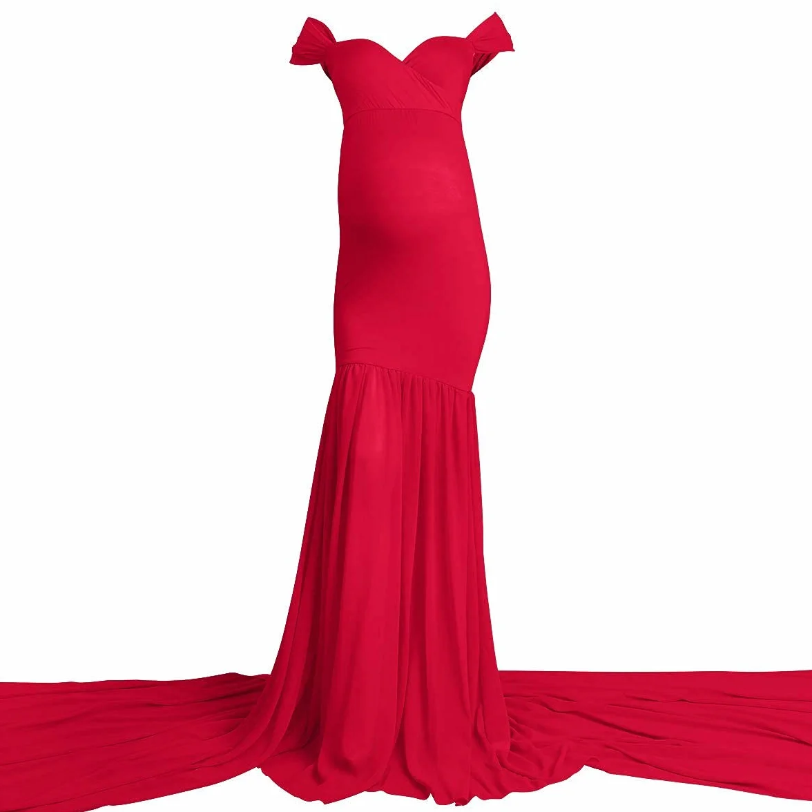 Shownicer Robe Grossesse Femme Jupe Longue Mousseline Soie Maternité Photographie