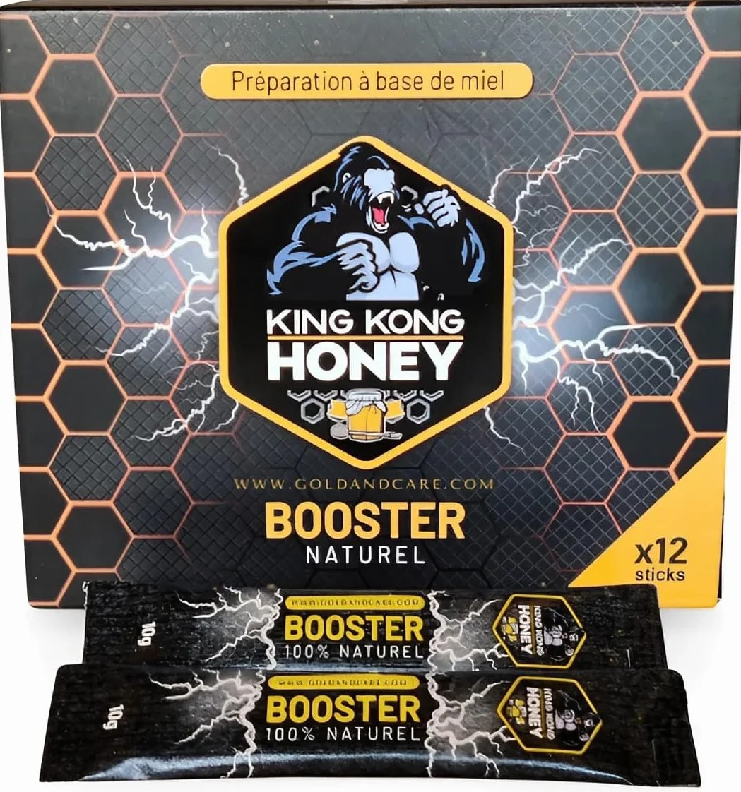 Miel King Kong : Boostez votre vitalité et votre énergie ! Fabrication francaise. Lot de 3-6 - 9 Sticks (3 SACHETS)