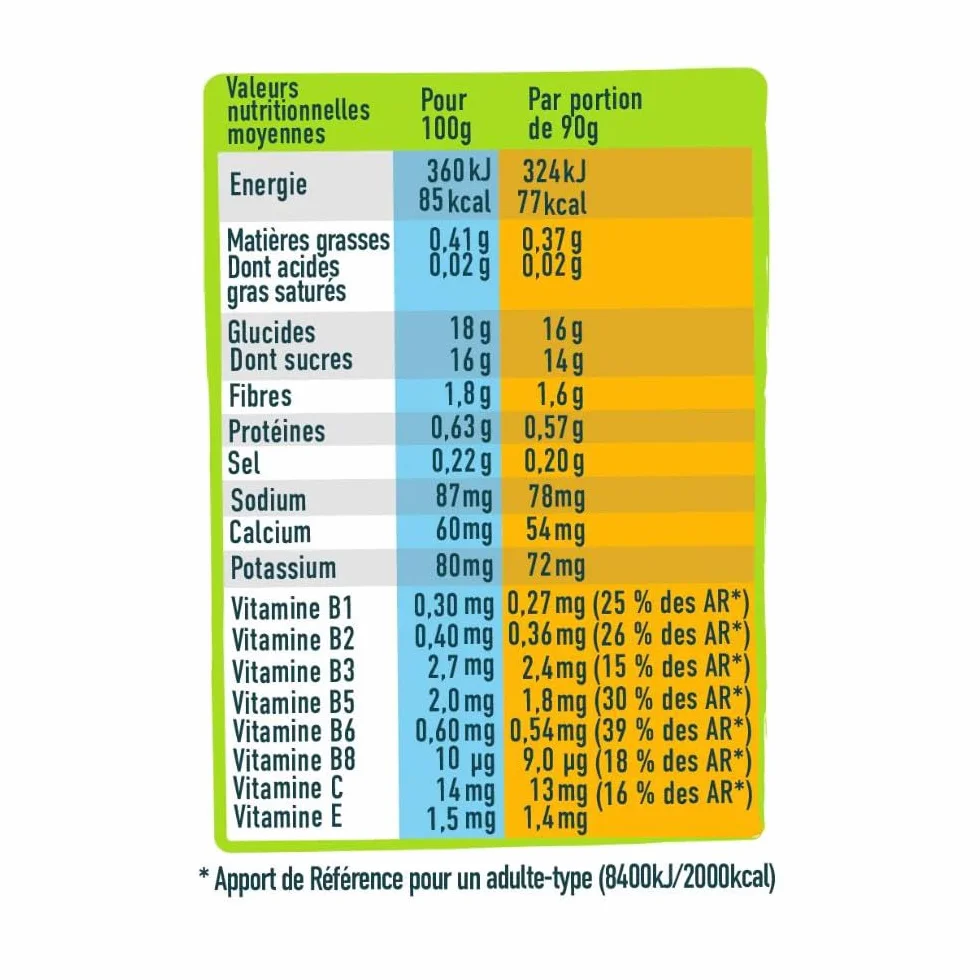 ANDROS Compote Energie Pomme Banane 90g