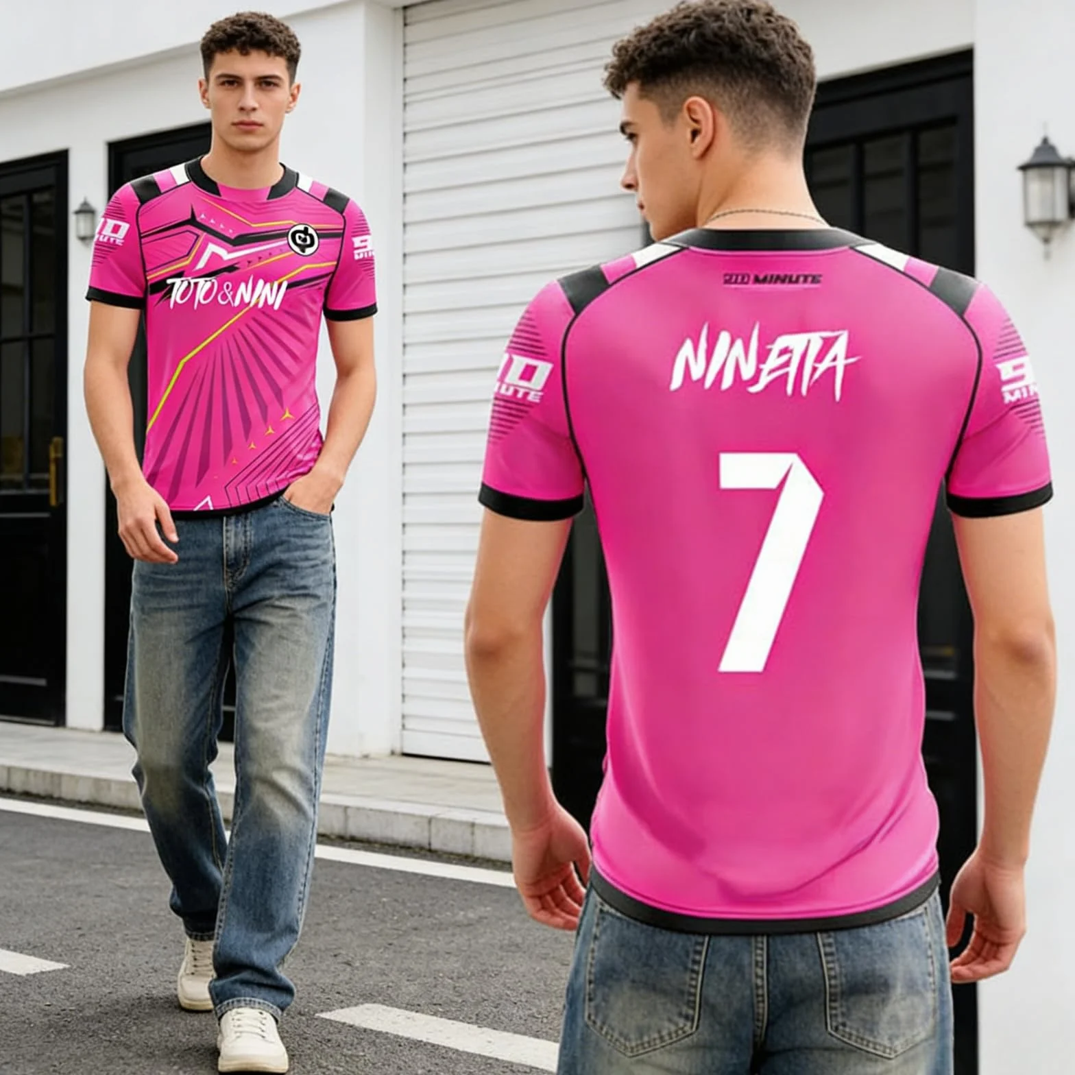 JUL Maillot de Foot T-Shirt Fan Musique Streetwear Impression 3D Haut d'Entraînement