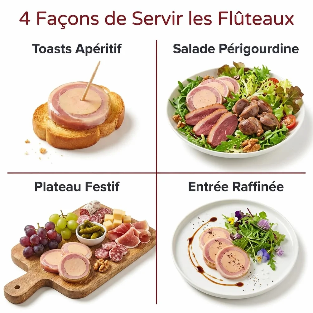 Lot de 2 boites de Flûteaux de Jambon au Foie de Canard 2x200g