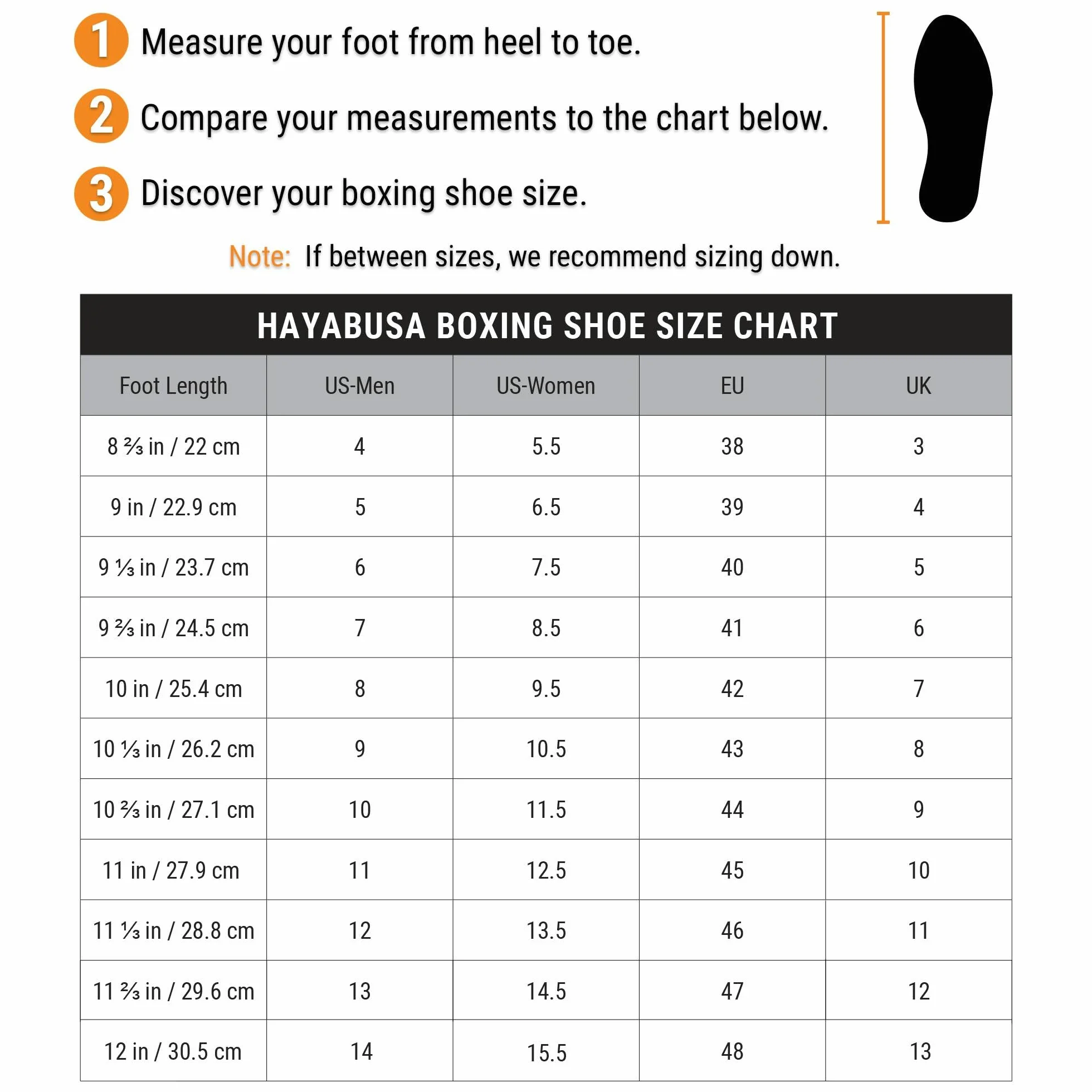 Hayabusa Strike Chaussures de boxe homme femme