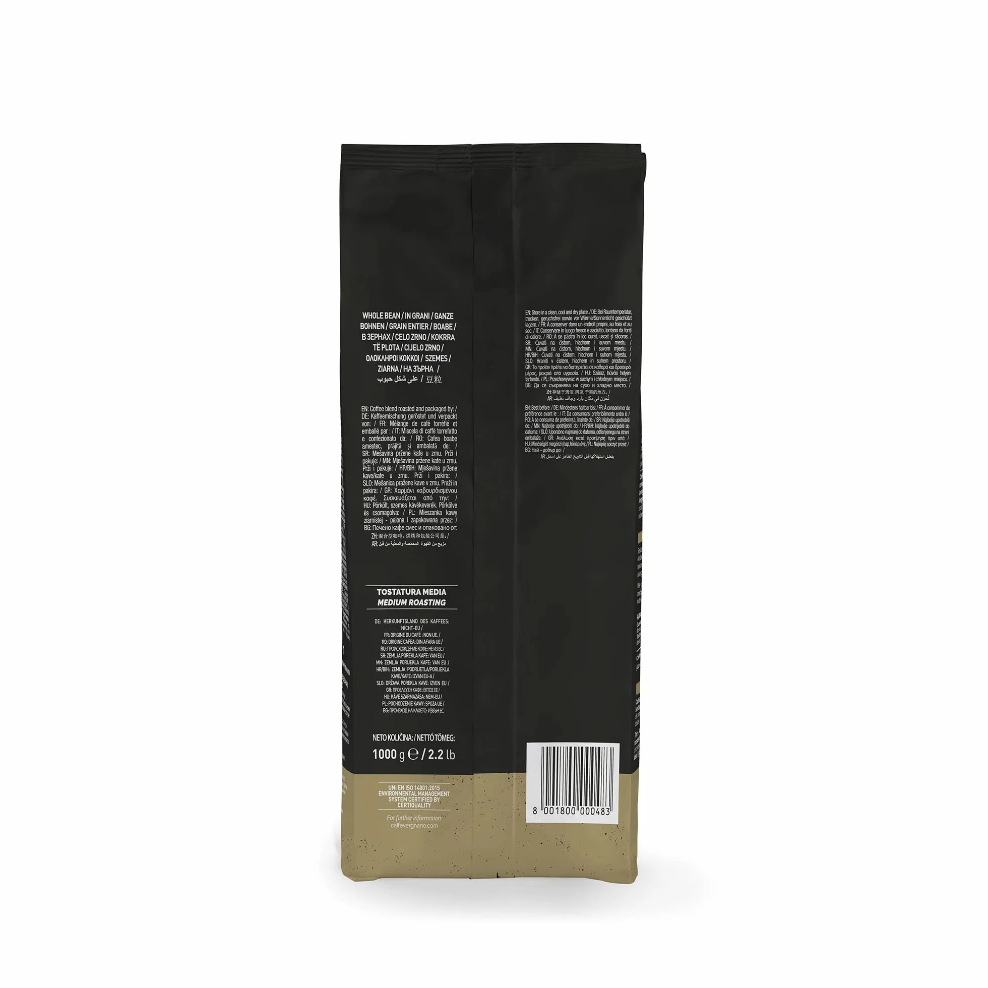 Caffè Vergnano 1882 – Café en grains Antica Bottega - 1 Paquet de 1 Kg