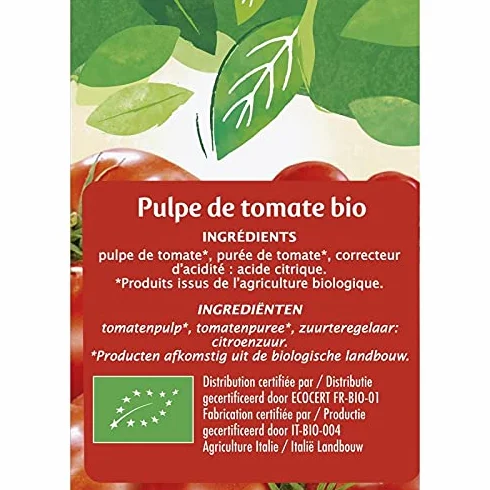 JARDIN BIO ÉTIC PULPE DE TOMATE BIO BRIQUE 500G - JARDIN BIO ETIC - LOT DE 4 - Offre Special