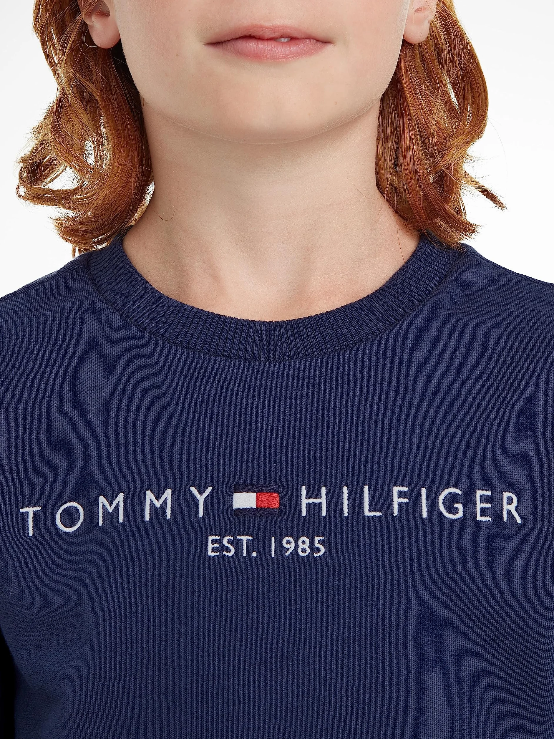 Tommy Hilfiger Essential Sweat Enfant Unisexe sans Capuche