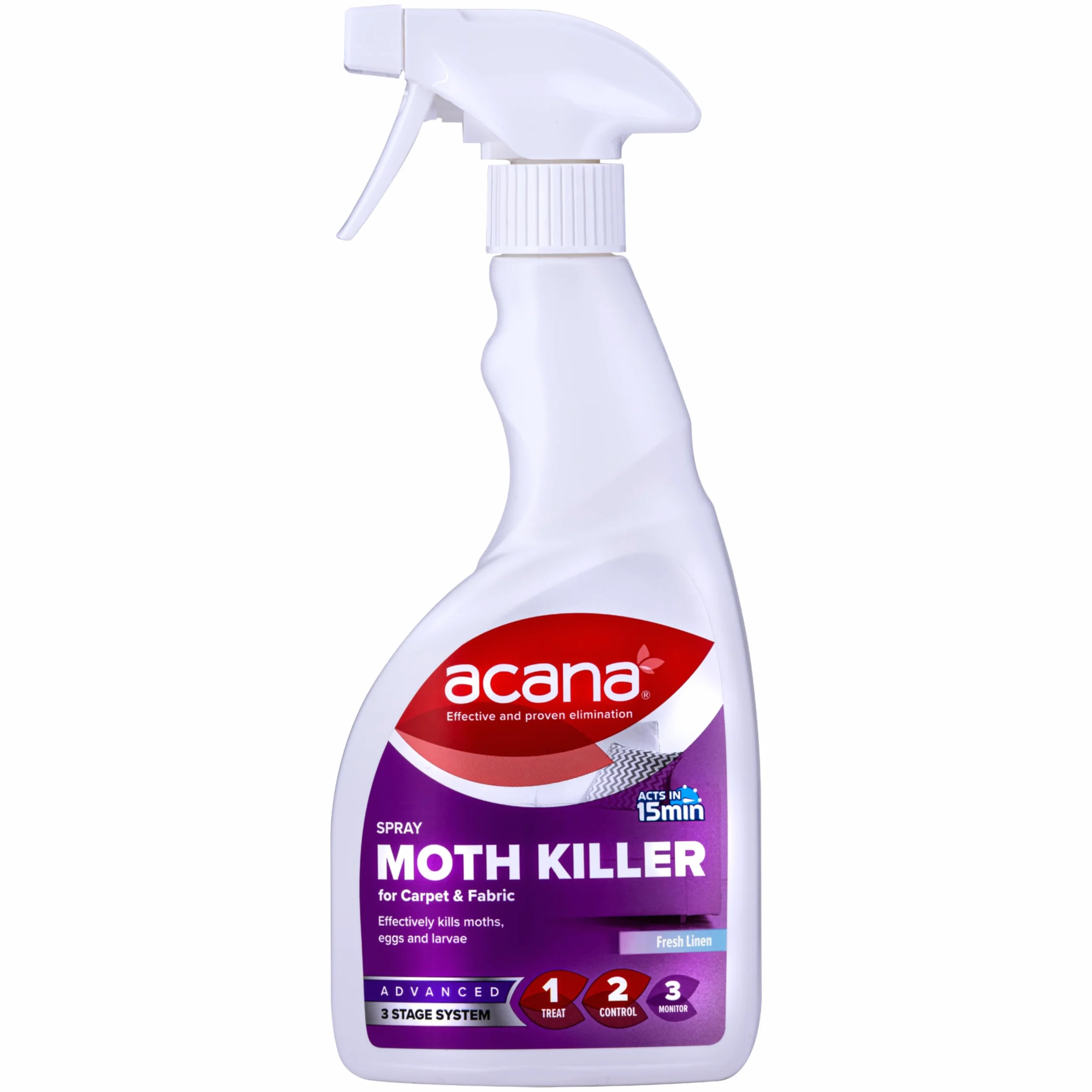 Acana Spray pour moquette et tissu Linge frais 500 ml