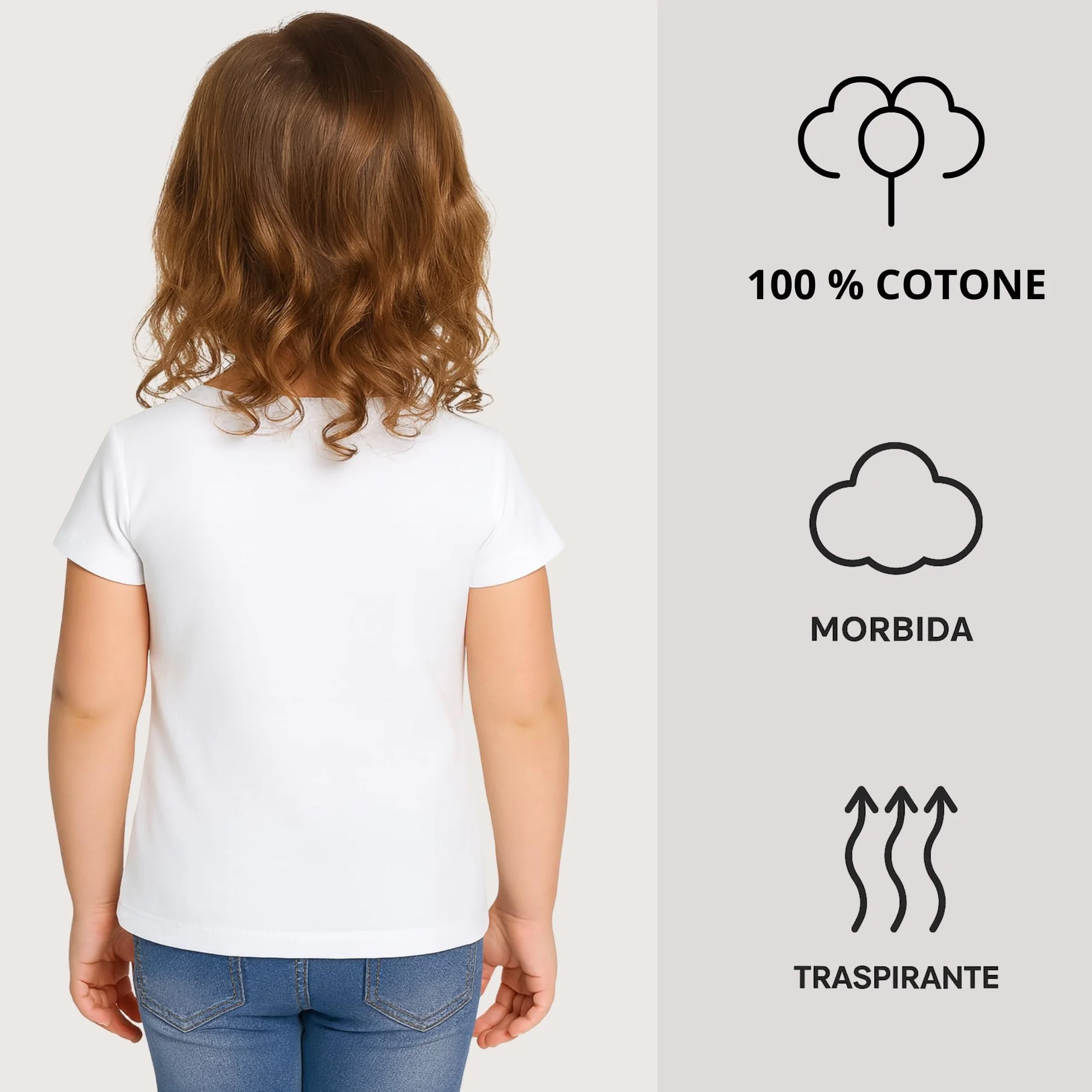 T-shirts Intime pour Enfants Lot de 2 100% Coton Chaud Hypoallergénique Respirant 3-12 Ans