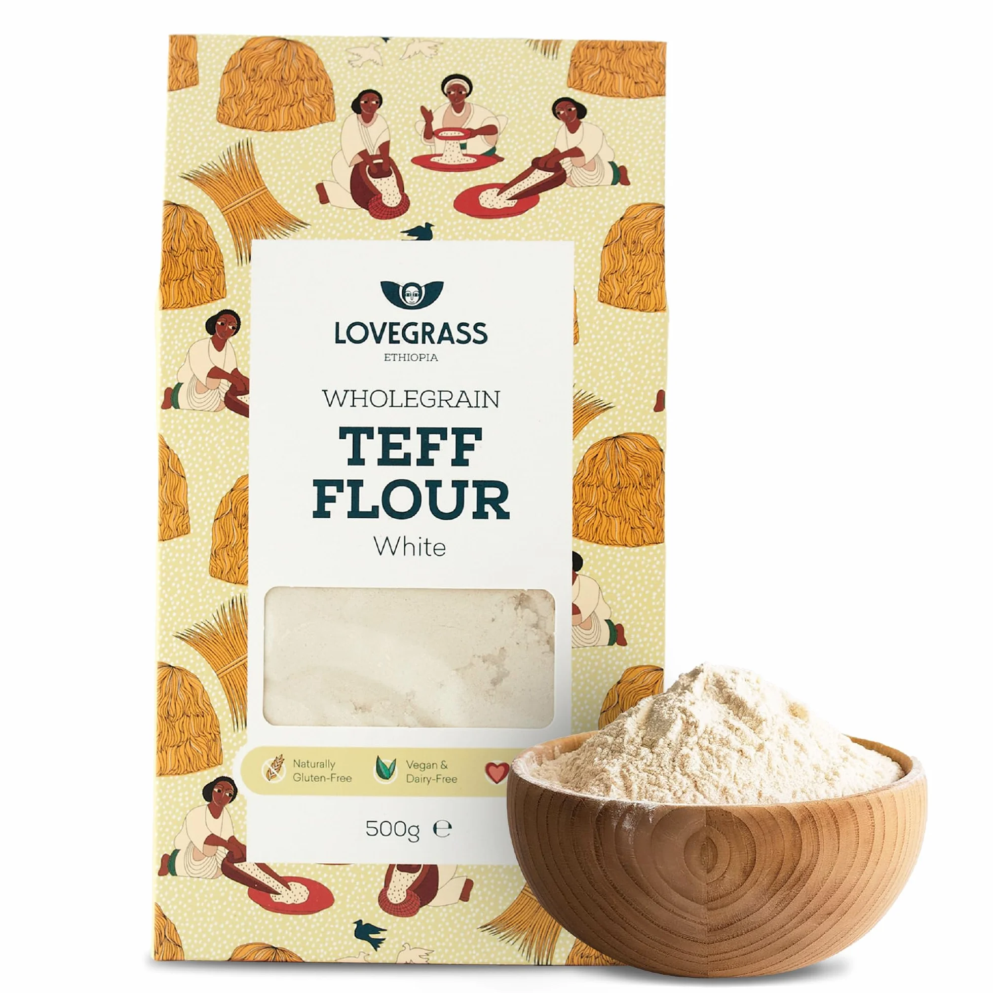 Lovegrass Habesha Farine de Teff Blanc 500 g