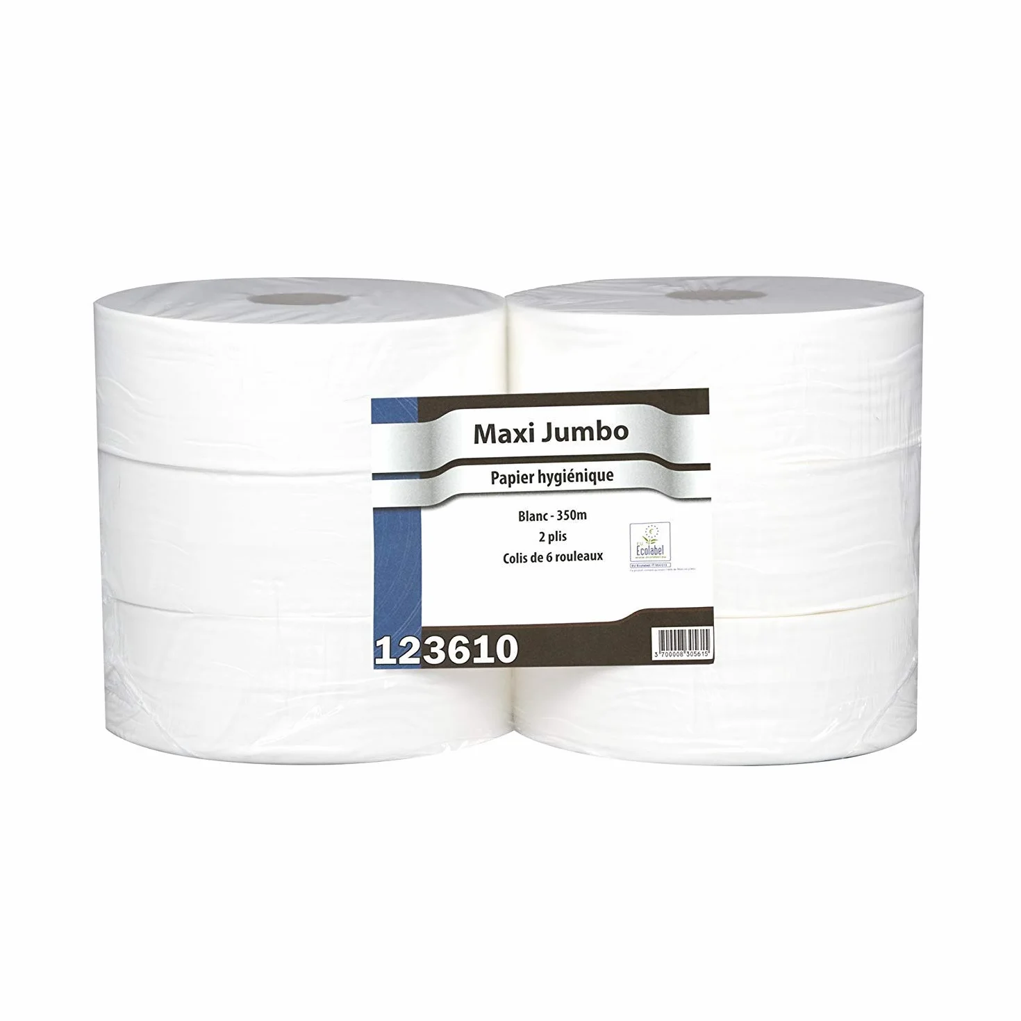 Papier toilette Maxi Jumbo - 6 Rouleaux de 350 m - 2 plis - Le Pro du Médical