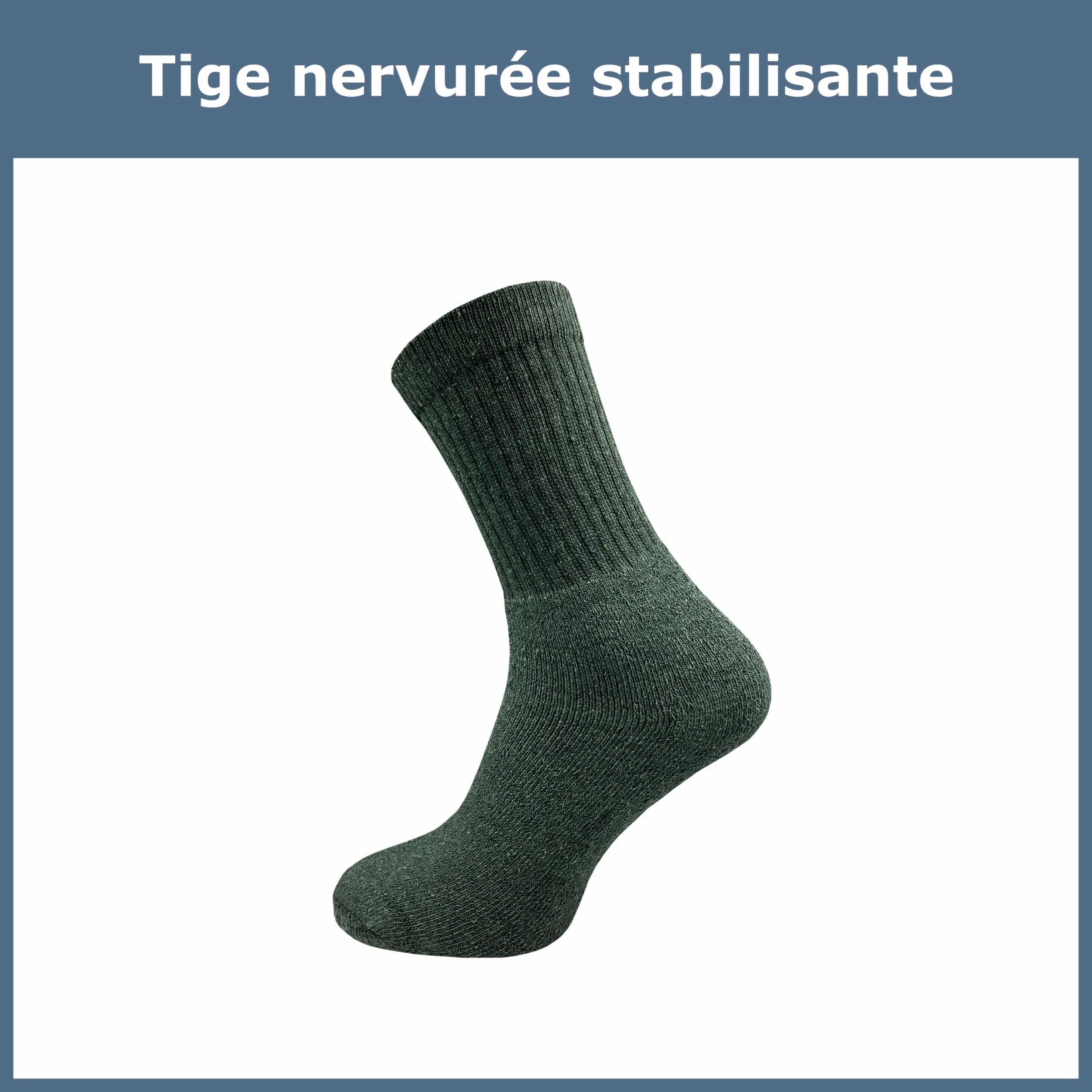 GAWILO Chaussettes Militaires et de Chasse 10 Paires - Pied en Tissu Éponge Renforcé