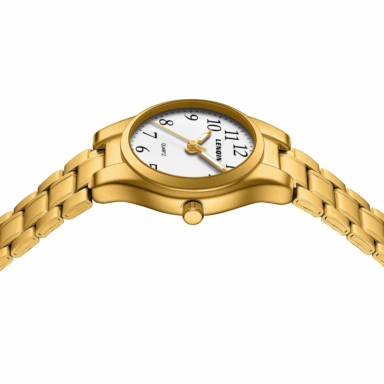 LN LENQIN Montre Femme Quartz analogique étanche Bracelet Acier Inoxydable