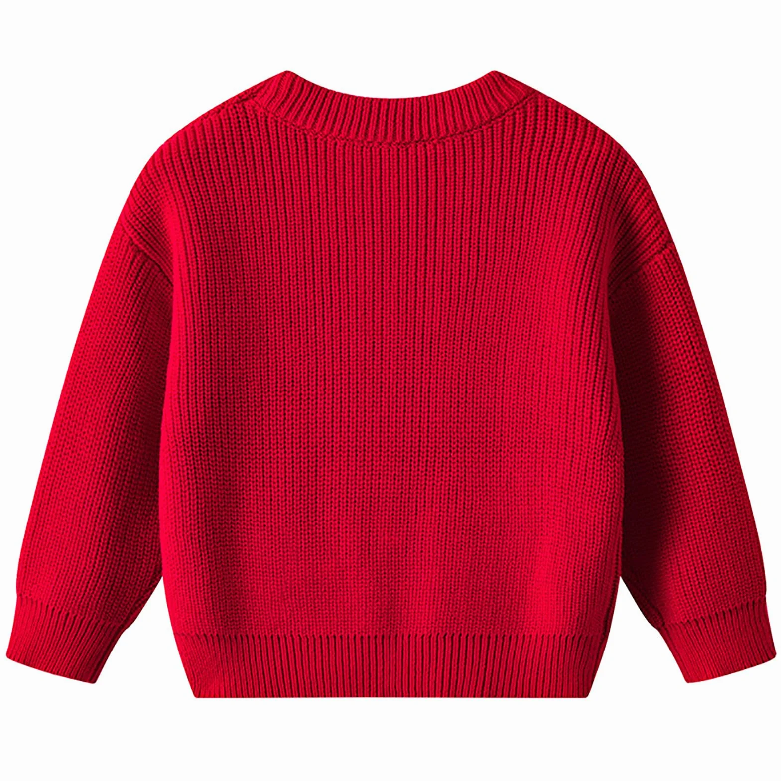Pull chaud en tricot pour enfant - Col rond - Manches longues - Automne Hiver - Doux et confortable