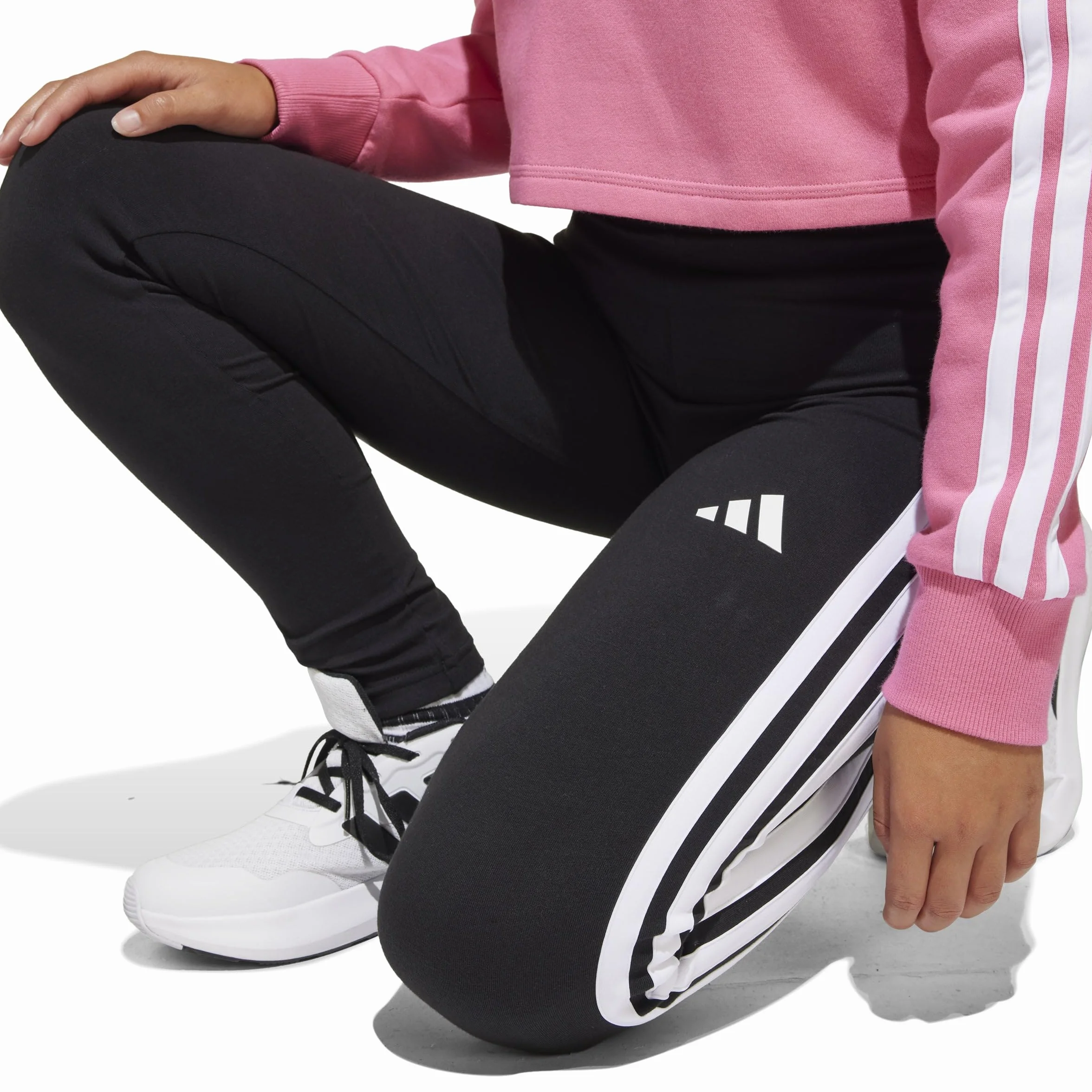 Adidas Seasonal Essentials Tiberio 3 Stripes Fleece Leggings Set Fille