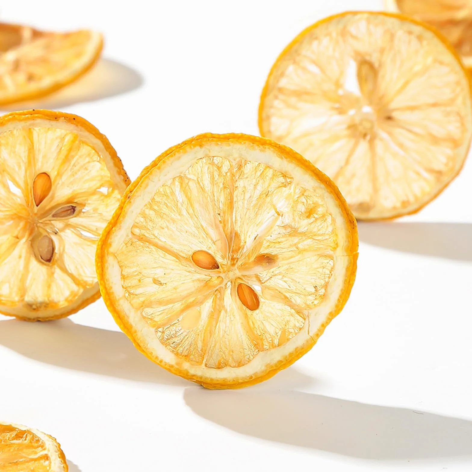 Citrons jaunes séchés, fruits secs sans sucre, décoration, bonbons, Noël, boissons, tranches de citron séchées 100% naturelles, sans additifs 80g