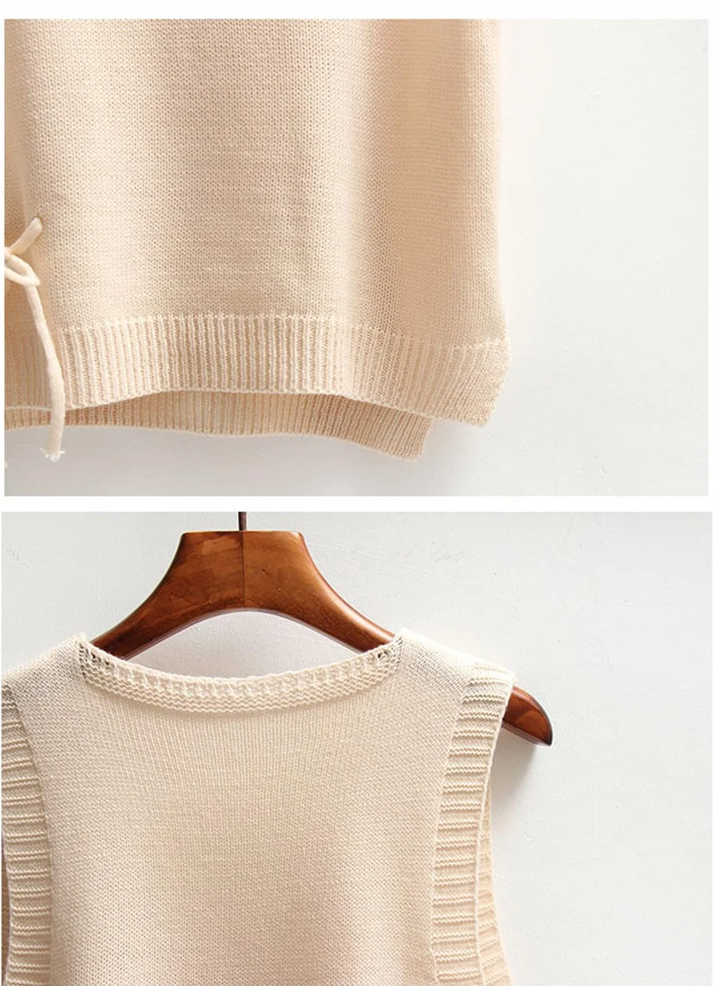 Femmes Gilet Tricoté Col en V Pulls Pull Haut