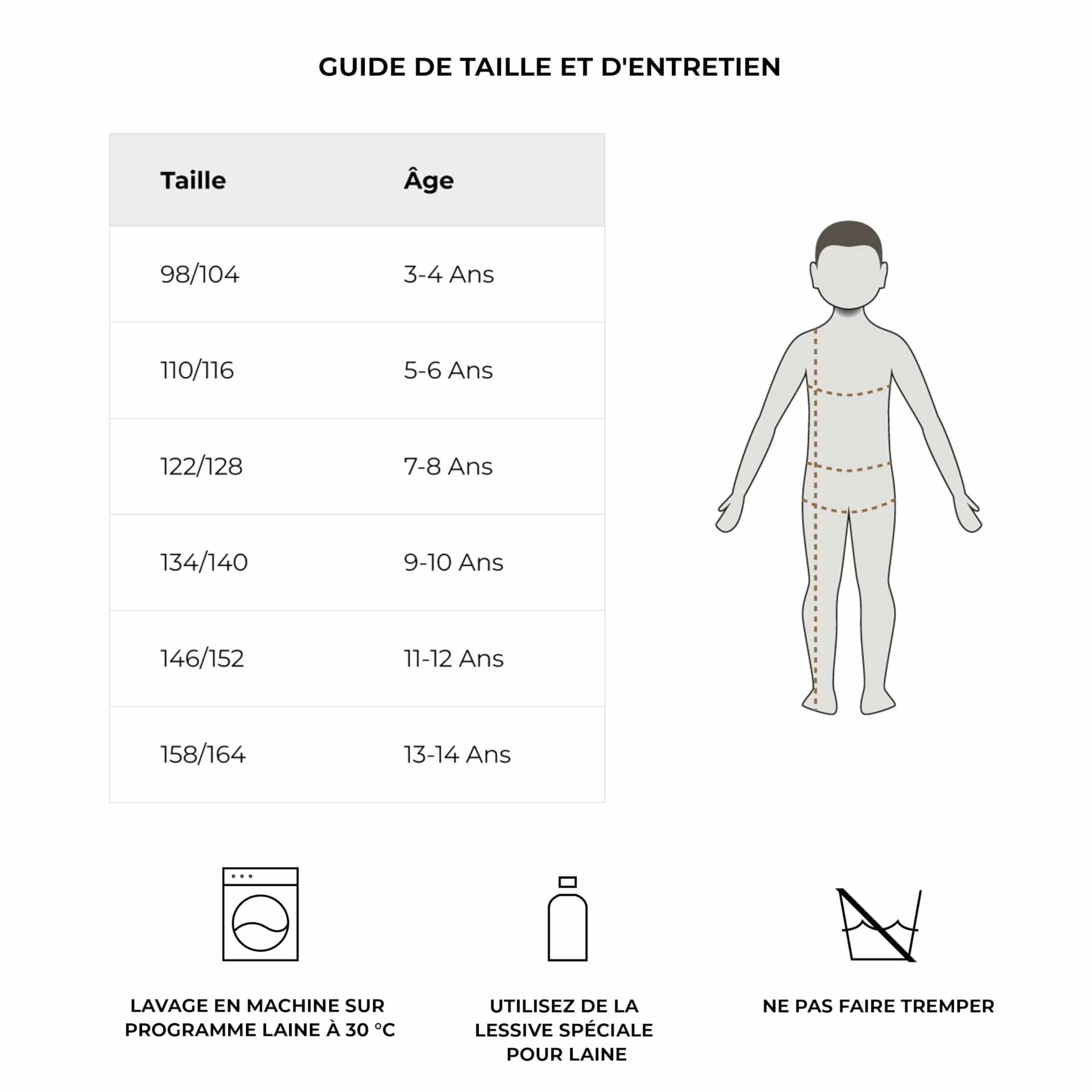 DILLING Legging pour Enfant en Laine à côtes Larges Gris Mélange