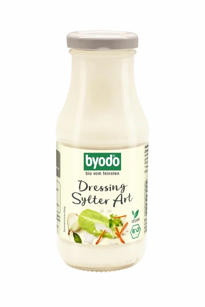 Byodo Bio Dressing DE-KO-013 Sylter Art Vinaigrette végétalienne sans gluten et sans œufs avec jus d'agave fin 245 ml