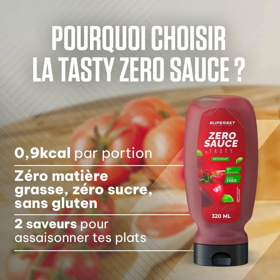 SUPERSET NUTRITION | Tasty Zero Sauce (6x320ml) | Sauces zéro | Sauces zéro calorie ultra gourmandes, Ketchup