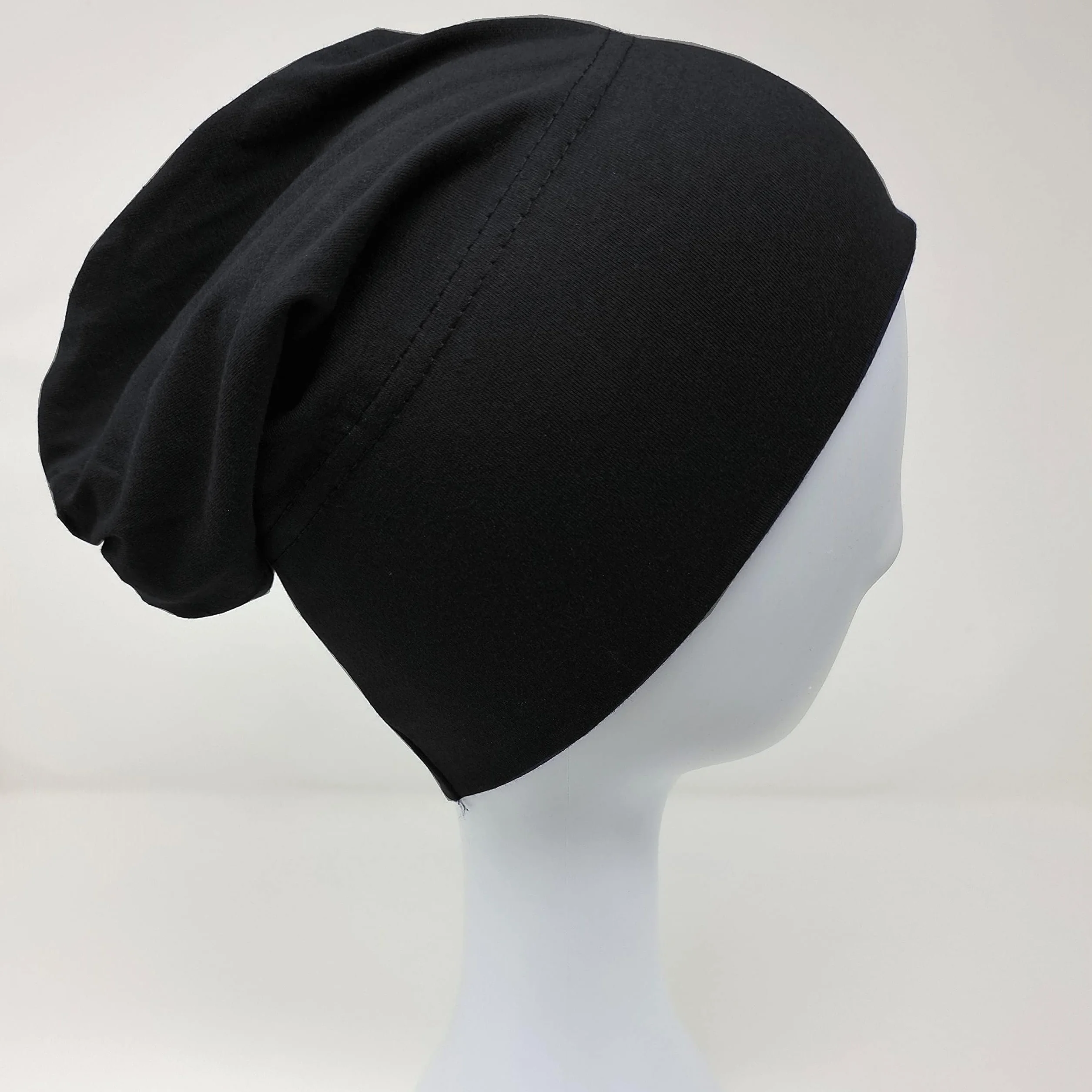 Bonnet bandana en coton pour hijab - Turban extensible couverture cheveux cancer