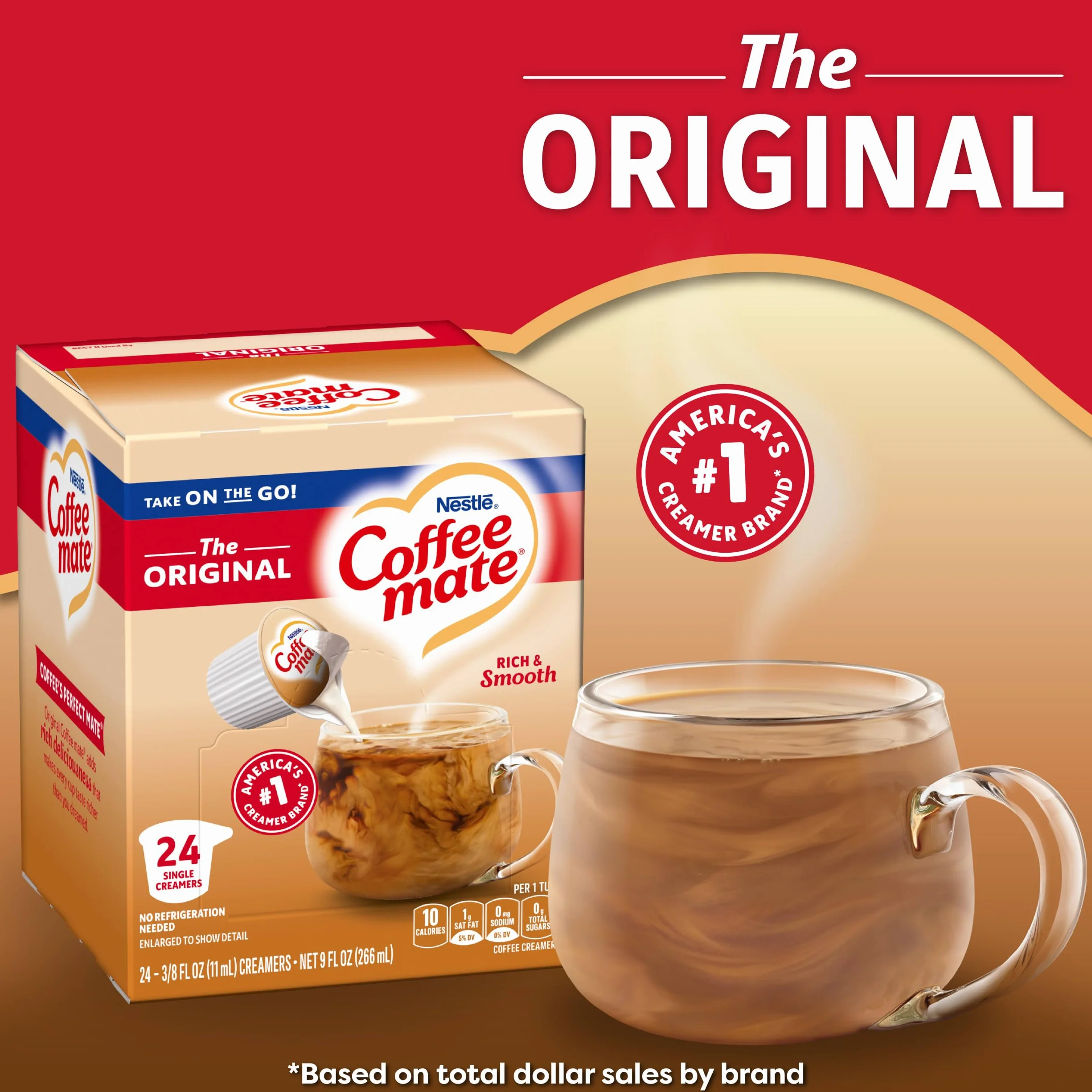 Crème à Café Liquide Nestlé Coffee-Mate Original (24 portions x11ml) Importation US