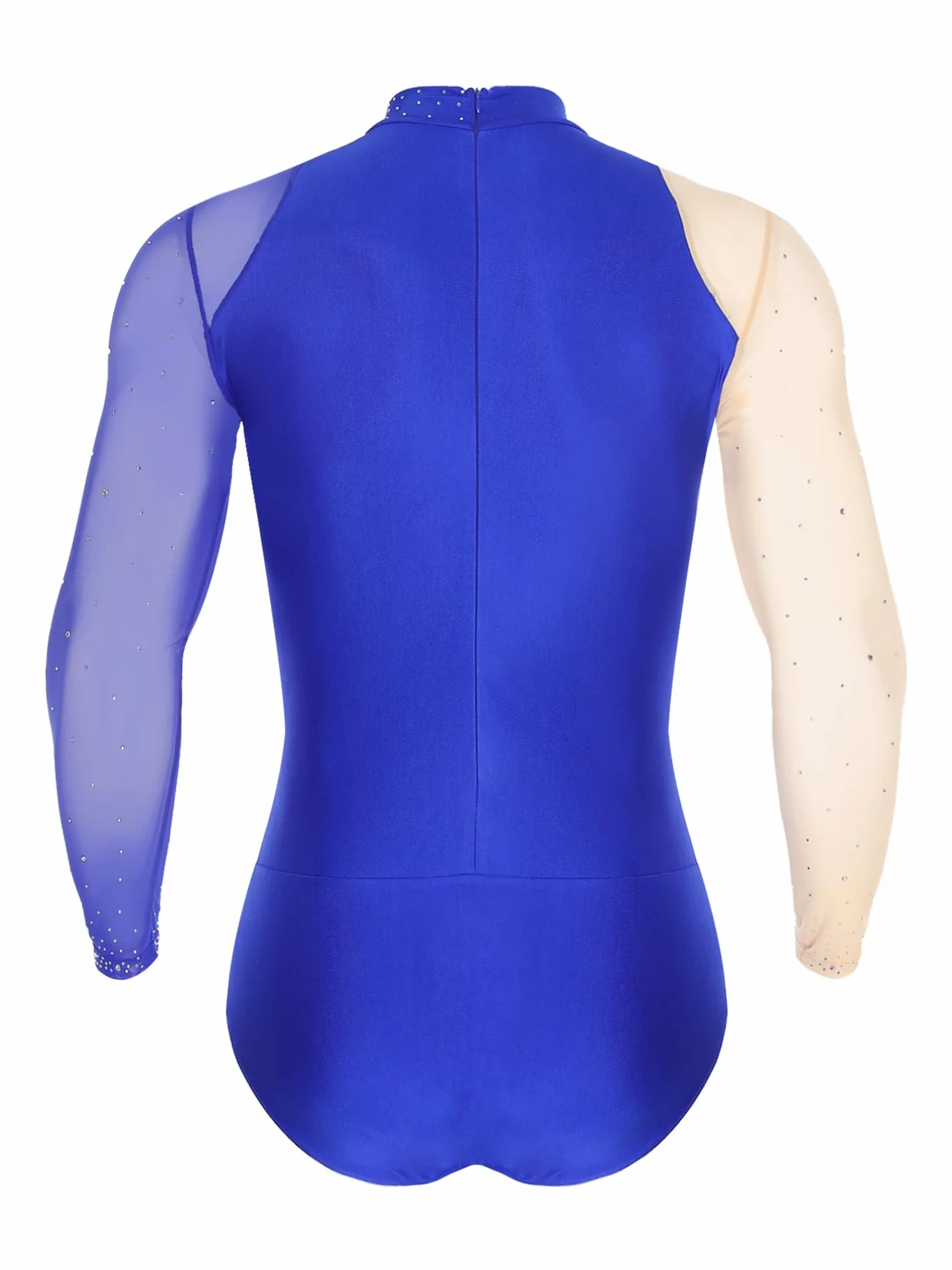 inhzoy Costume Hommes Danse Artistique Paillettes Strass Patinage Figure Ballet Gymnastique