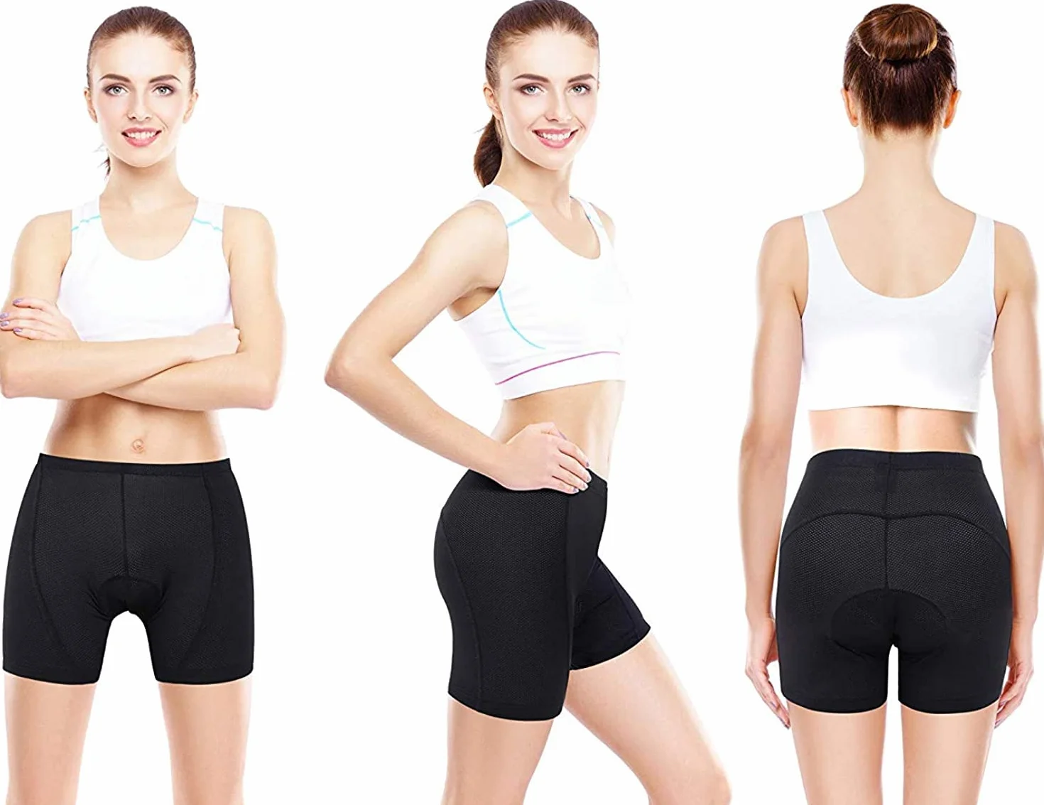 Sportneer Cuissard Cyclisme Femme Gel 3D Embourrés Short S-2XL