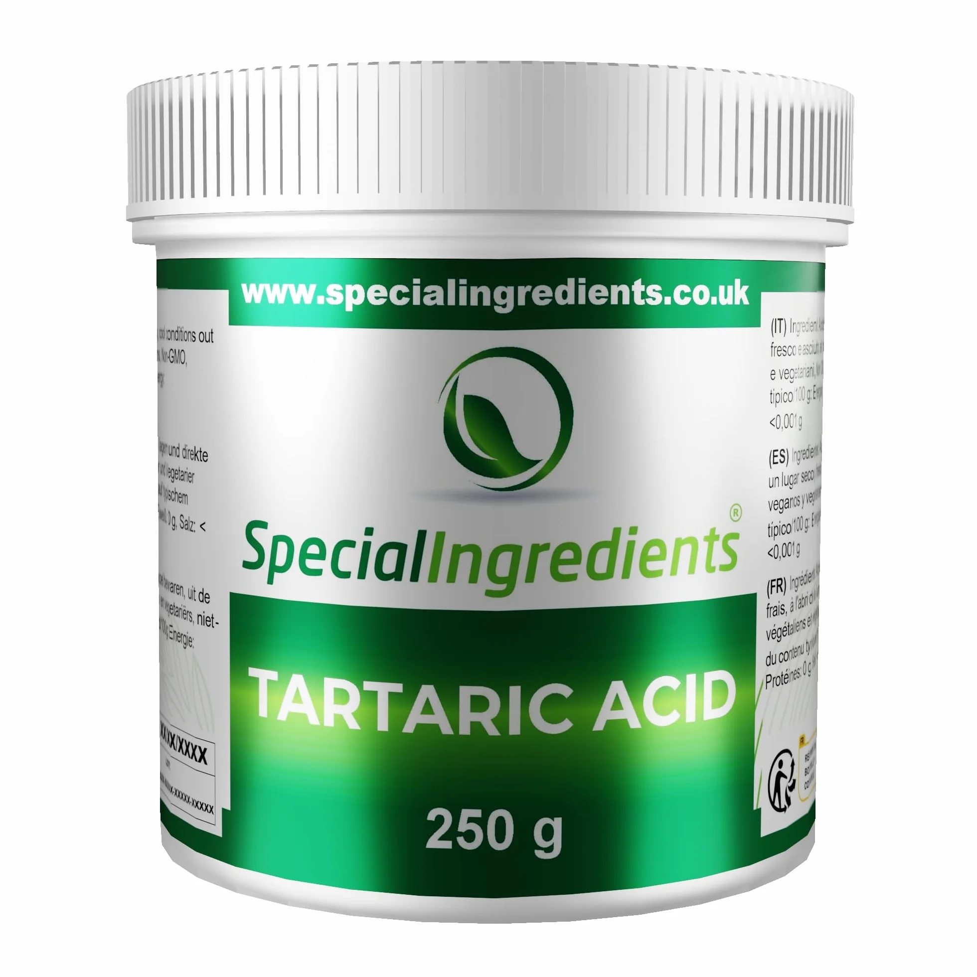 Ingrédients Spéciaux Acide Tartrique Poudre 250g Qualité Premium