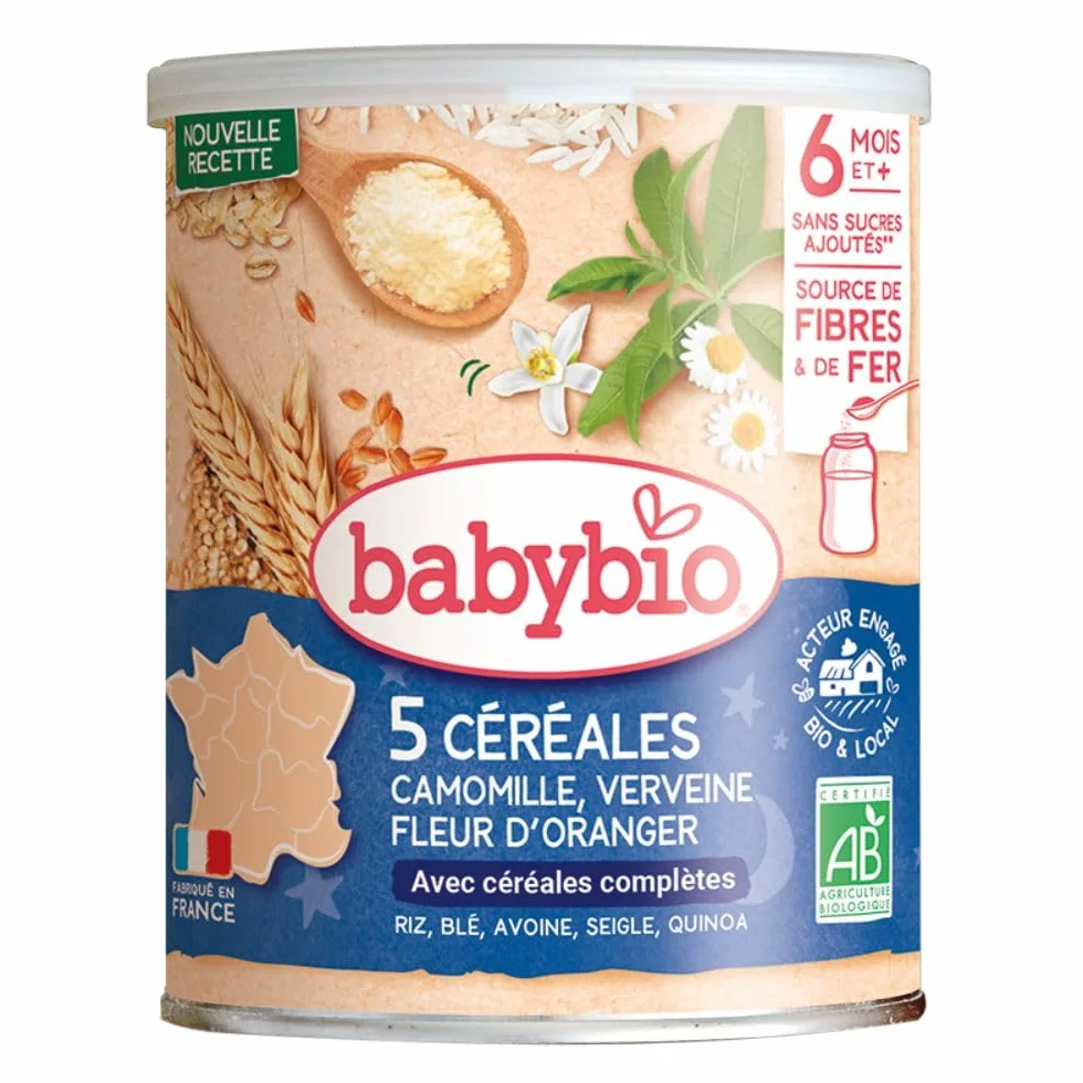 Babybio céréales verveine fleur d'oranger camomille 6 mois 220g